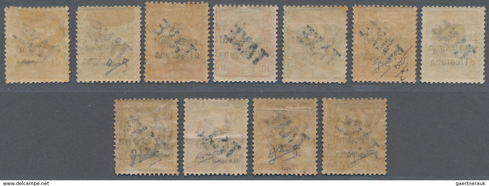 Italienische Besetzung 1918/23 - Trentino: 1919: Italian Definitives, Eleven Values, 1 C - 1 L , Ove - Trente