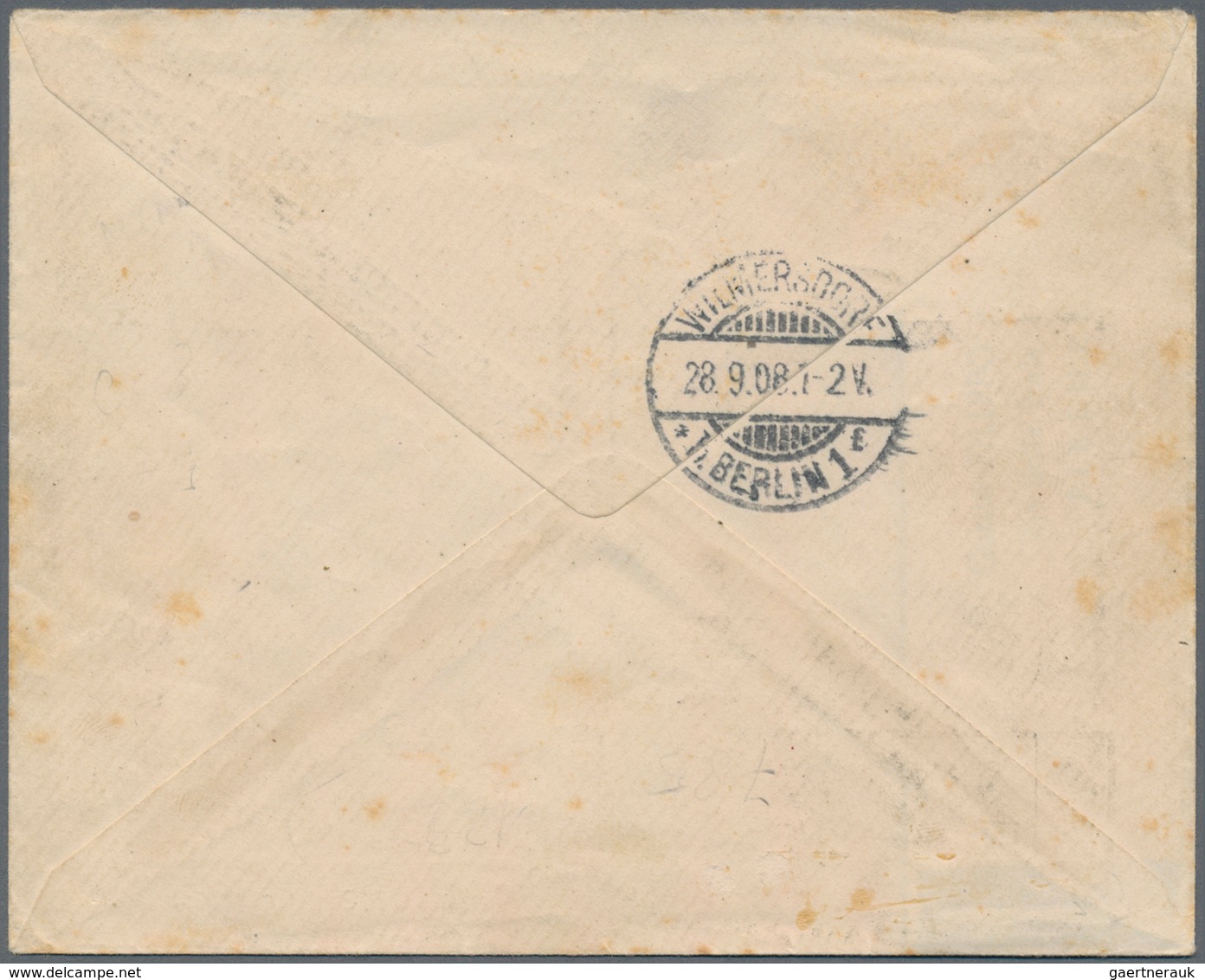 Italienische Post In Der Levante: 1908, Postage Stamp 20 PIA On 5 L On R Letter From Constantinople - General Issues