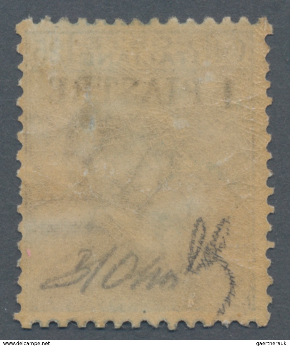 Italienische Post In Der Levante: 1908, 1 Piaster On 25 Cent. Blue Unused With Original Gum, Signed - Amtliche Ausgaben