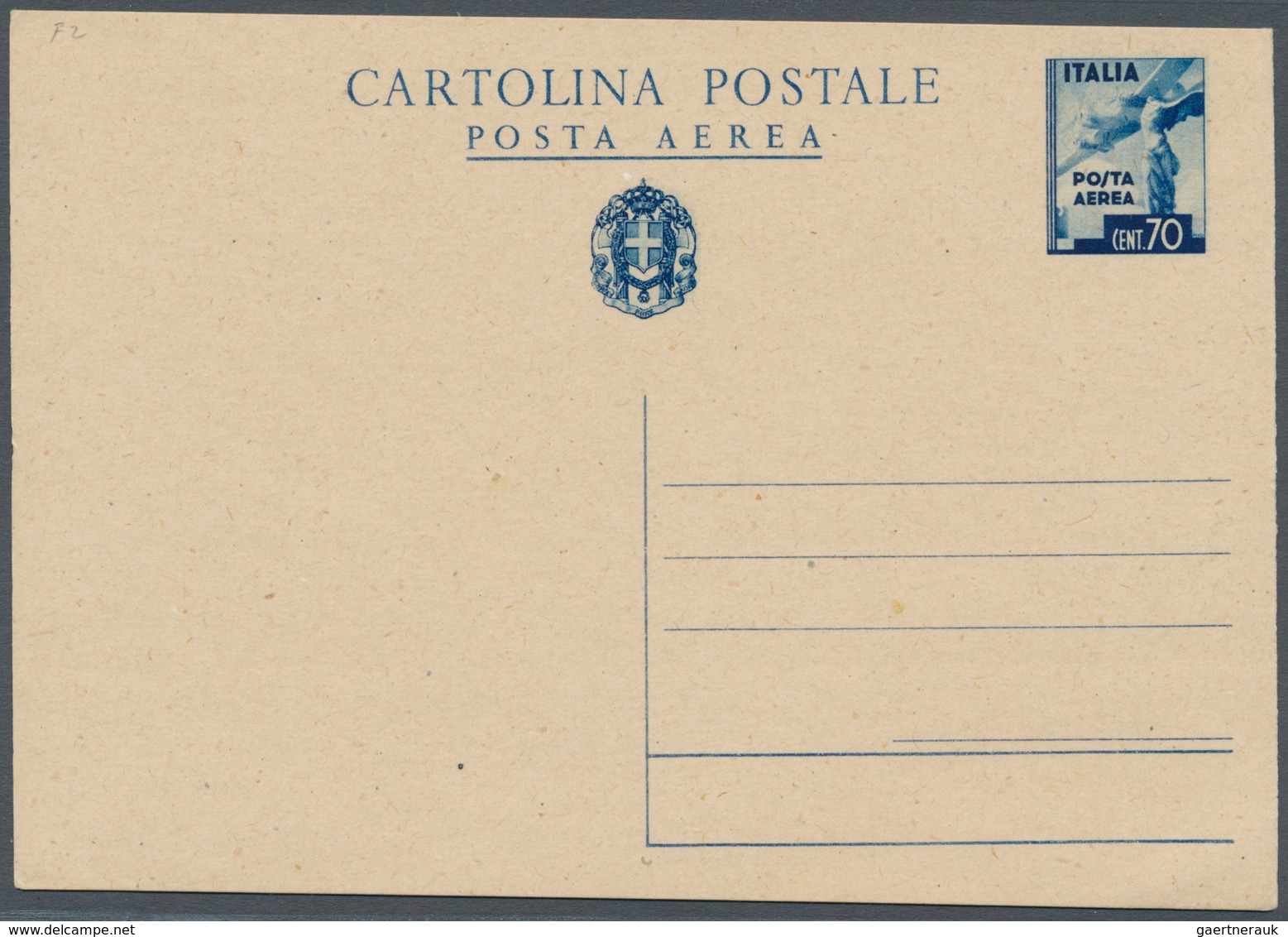 Italien - Ganzsachen: 1943-1945, air mail postal stationery cards, unused, complete set of 6 cards (