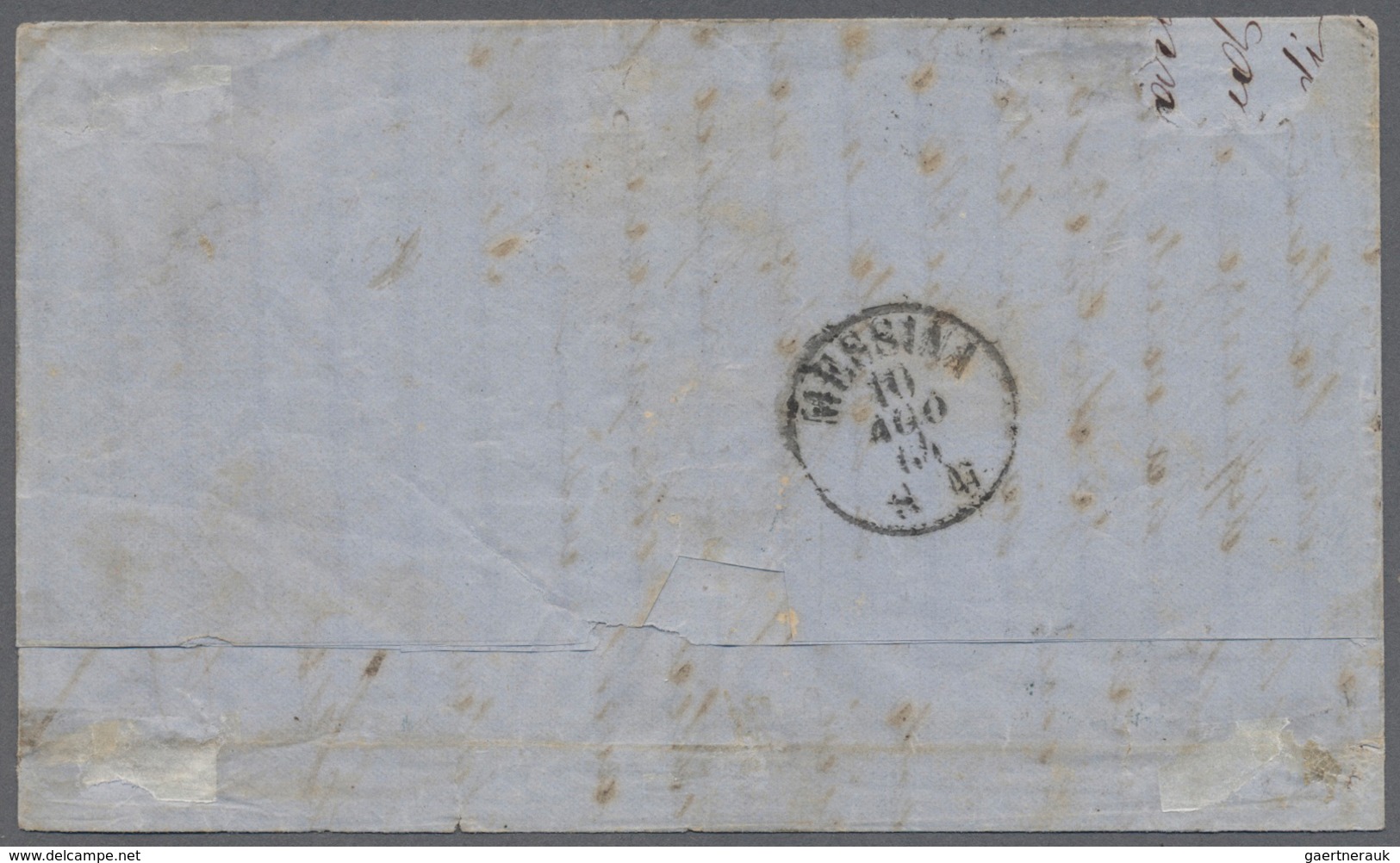 Italien - Stempel: 1864: Rare Ships Mail Cancel "MALTA - PALERMO - PIROSCAFI POSTALI ITALIANI" Dated - Marcofilie