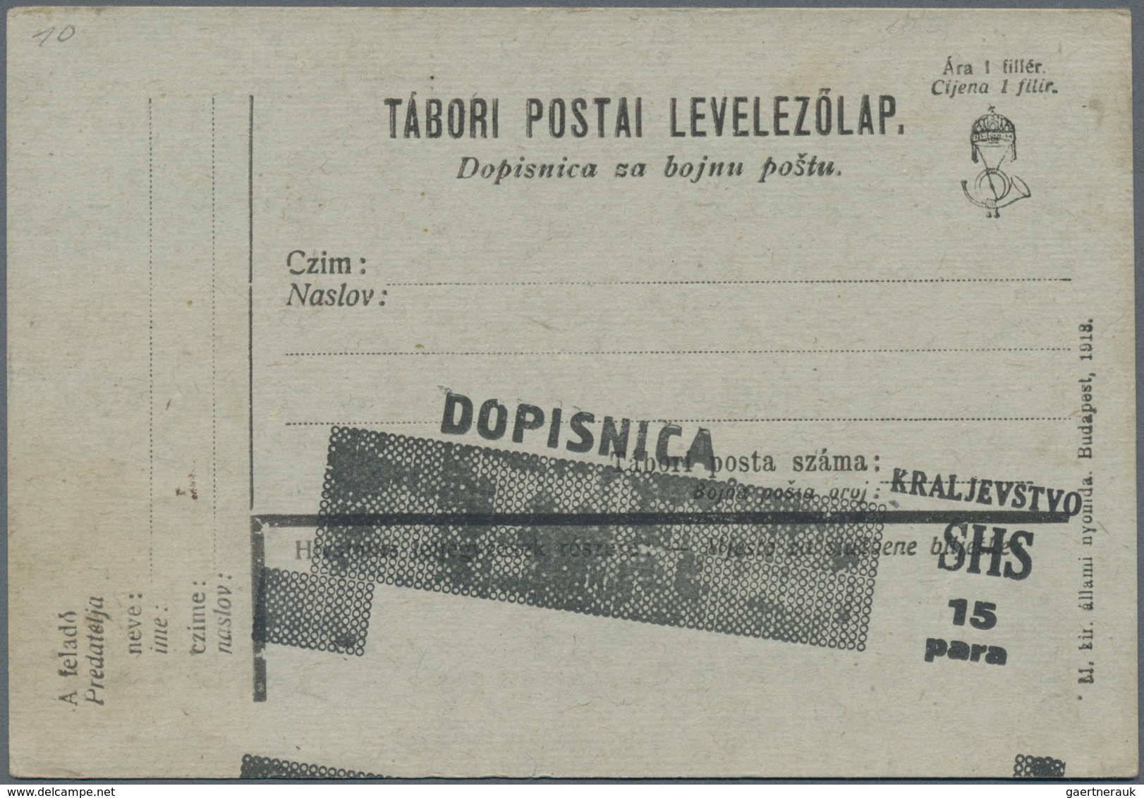 Jugoslawien - Ganzsachen: 1919, Three Postal Stationery Postcards With Different Strong Overprint Di - Postal Stationery