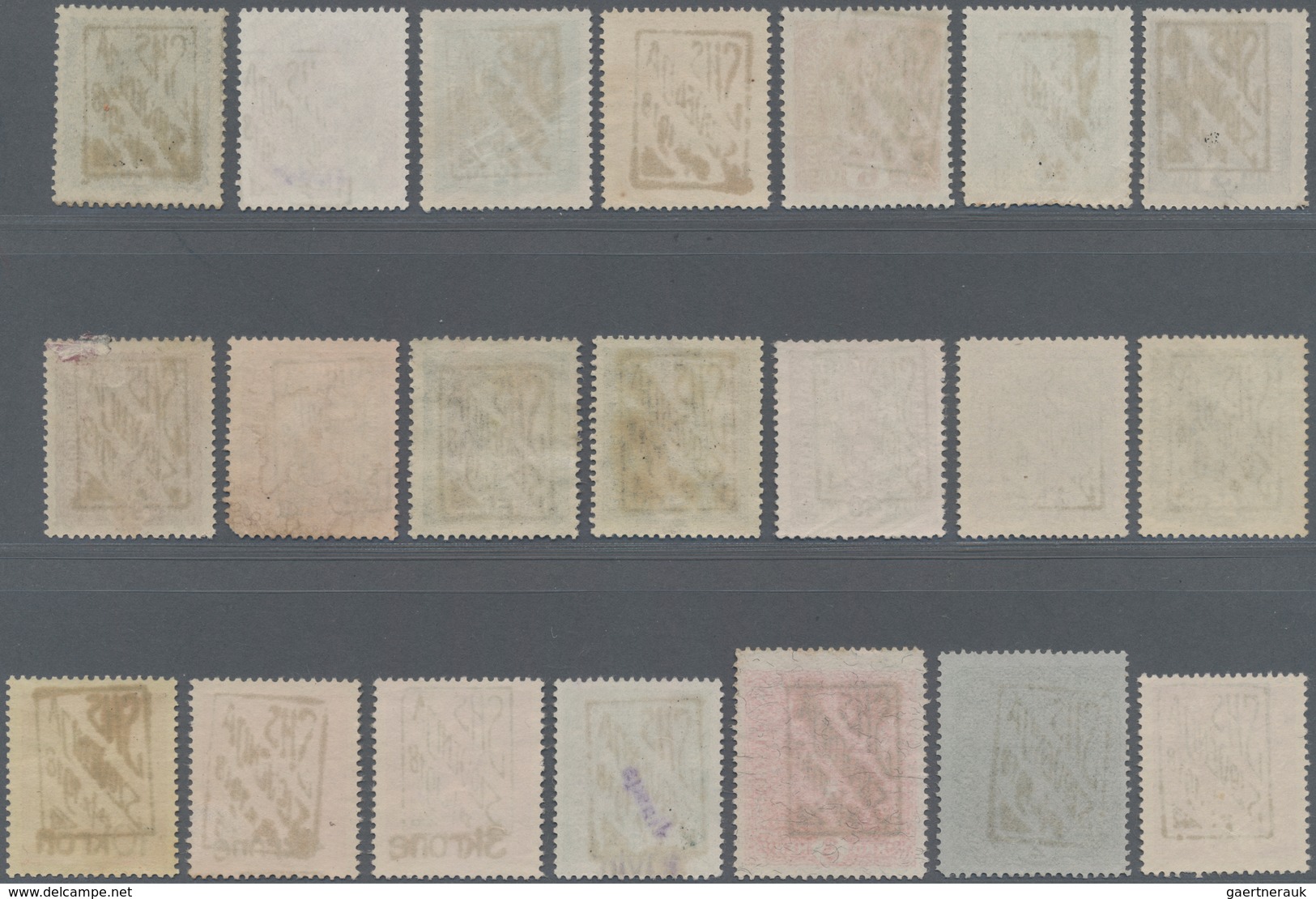 Jugoslawien - Besonderheiten: 1919, CELJE ISSUE, Group Of 33 Different Stamps With Ovp 'SHS SLOVENIJ - Other & Unclassified