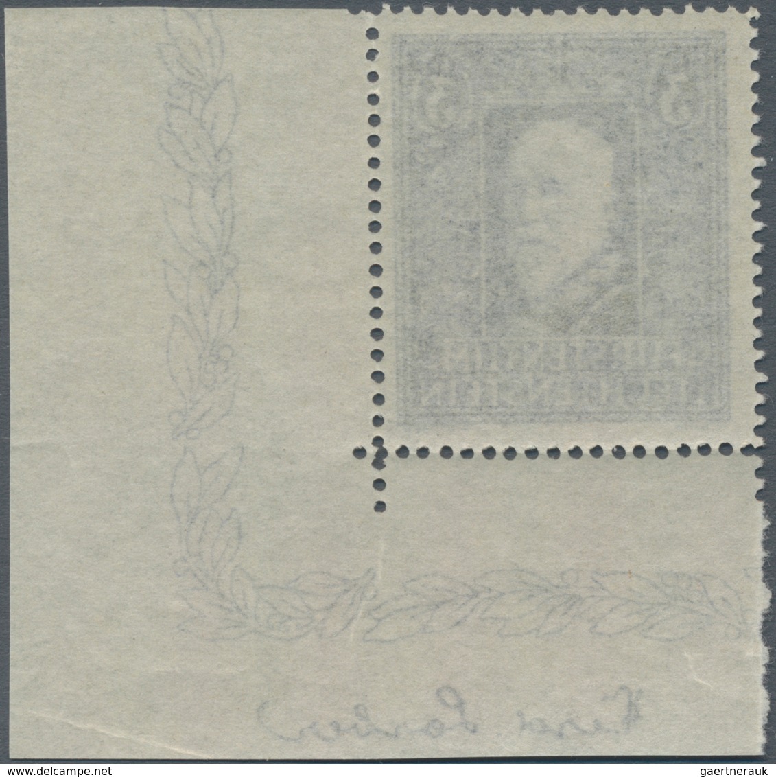 Liechtenstein: 1933/1935, Freimarken 3 Fr. Schwärzlichultramarin, Breites Format 25:29 Mm, Postfrisc - Ungebraucht