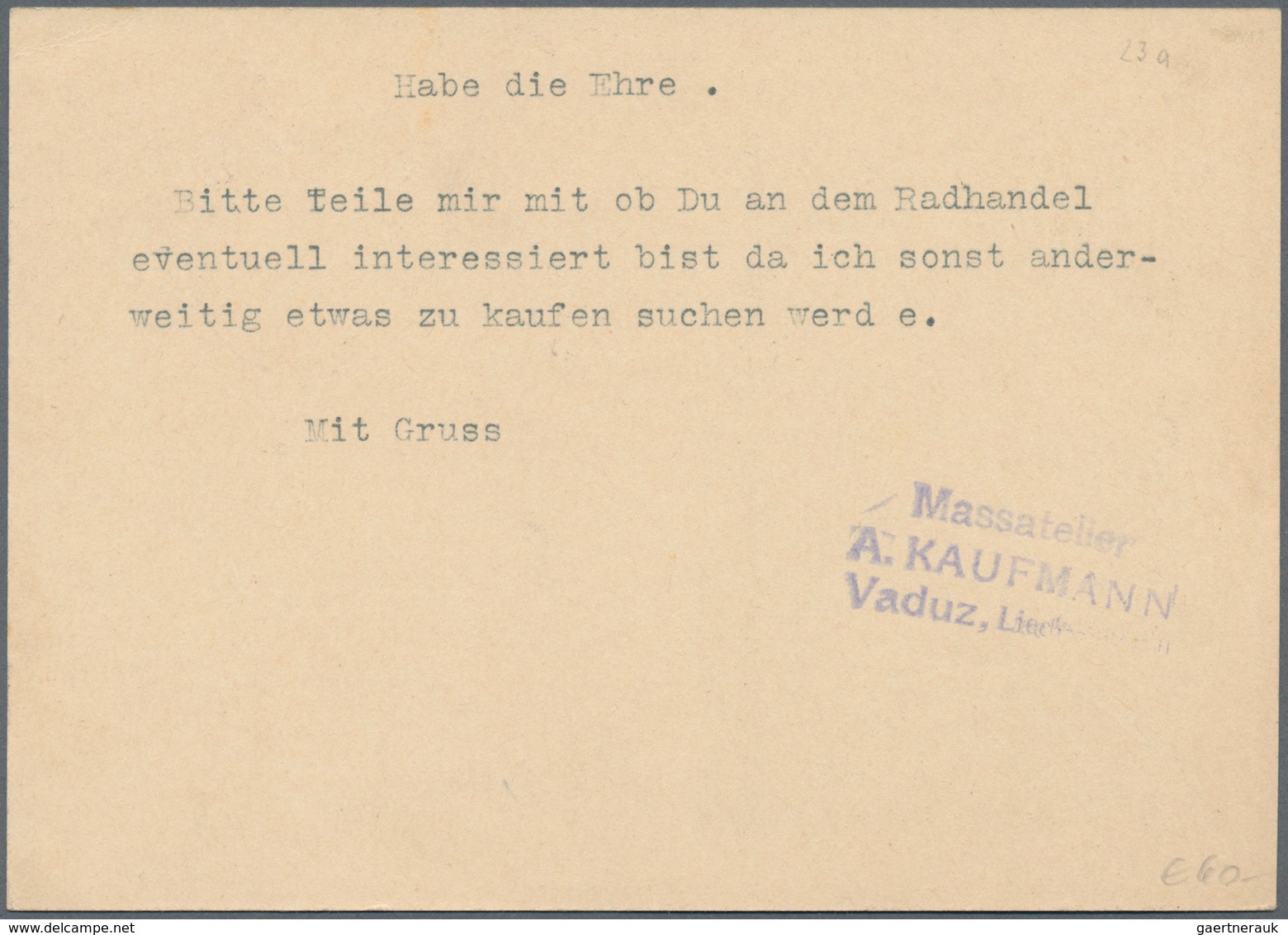 Liechtenstein - Ganzsachen: 1941, 10 Rp. Gämse mit Druckvermerk S.A.41, alle Bilder, 6 verschiedene