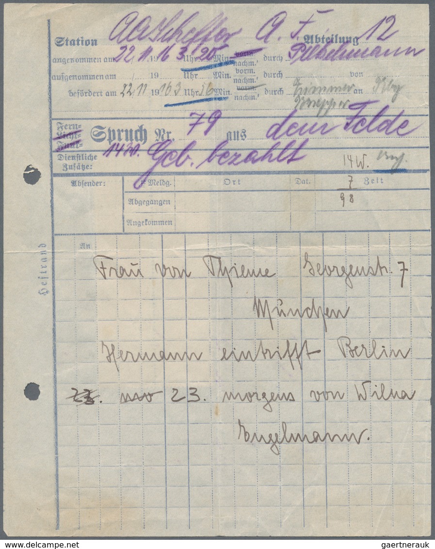 Litauen: 1916, German Occupation Of Lithuania „Postgebiet Oberbefehlshaber Ost“ EXTREMELY RARE FIELD - Litauen