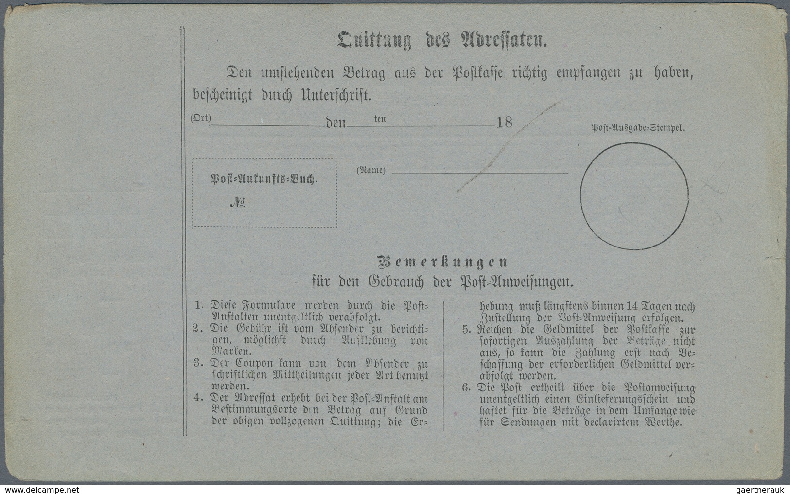 Luxemburg - Besonderheiten: 1870 (ca.), Four Different Money Order Forms, Unused, Small Traces Of Ag - Other & Unclassified