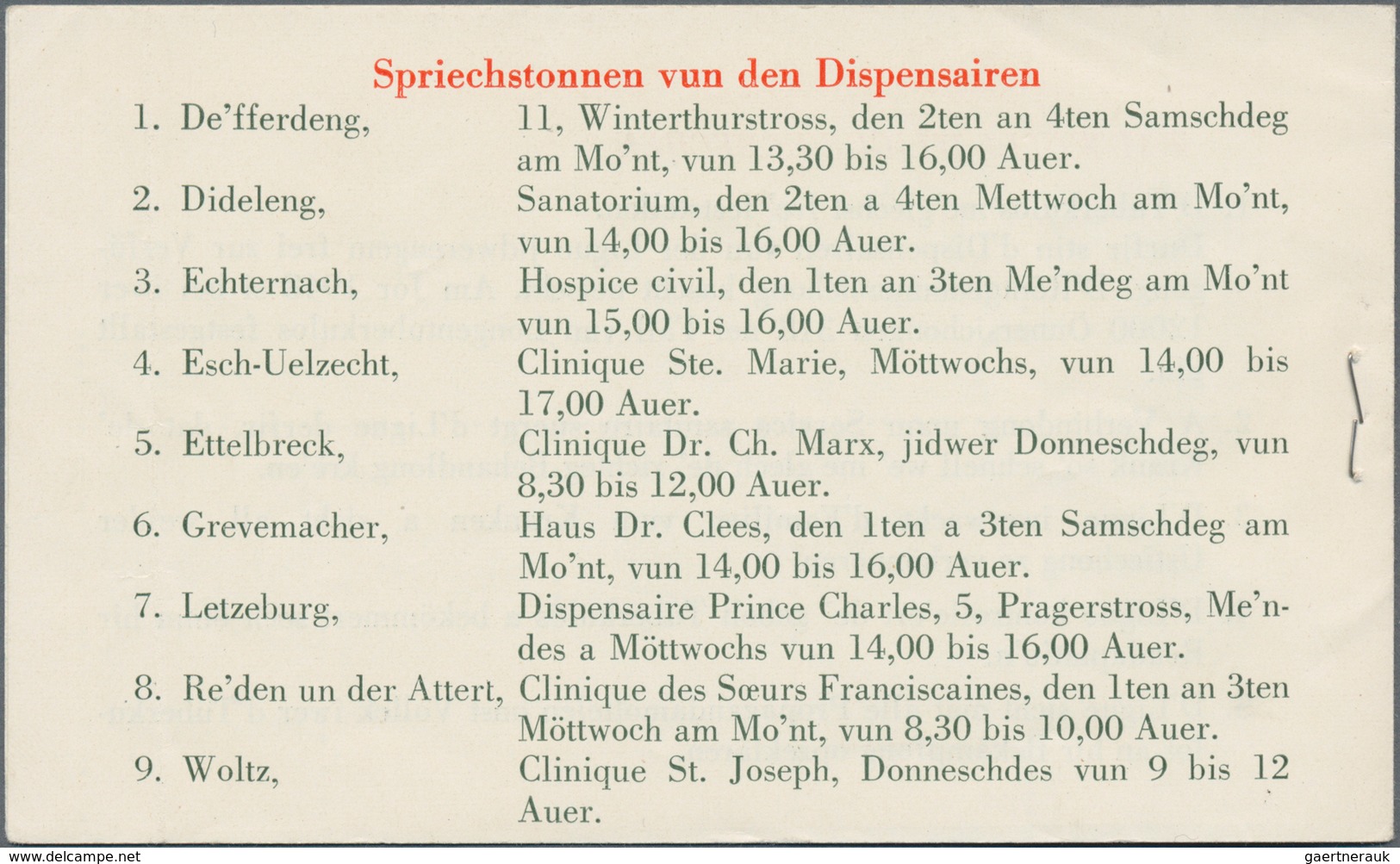 Luxemburg - Besonderheiten: 1950, Zwei Heftchen 'LIGUE LUXEMBOURGEOISE CONTRE LA TUBERCULAOSE' Jewei - Andere & Zonder Classificatie