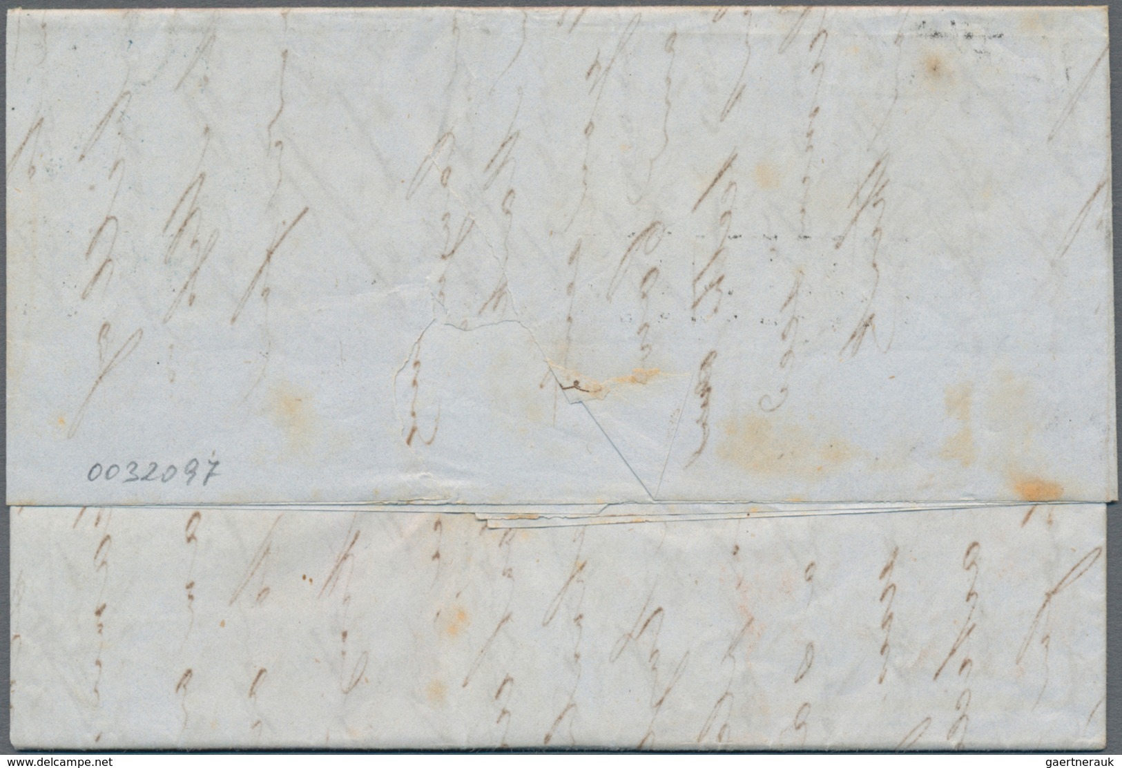 Malta: 1854 Incoming Mail: Full Paid Folded Envelope With Datestamp "BREMEN F THuTAX O.PA 11. MAI 18 - Malta