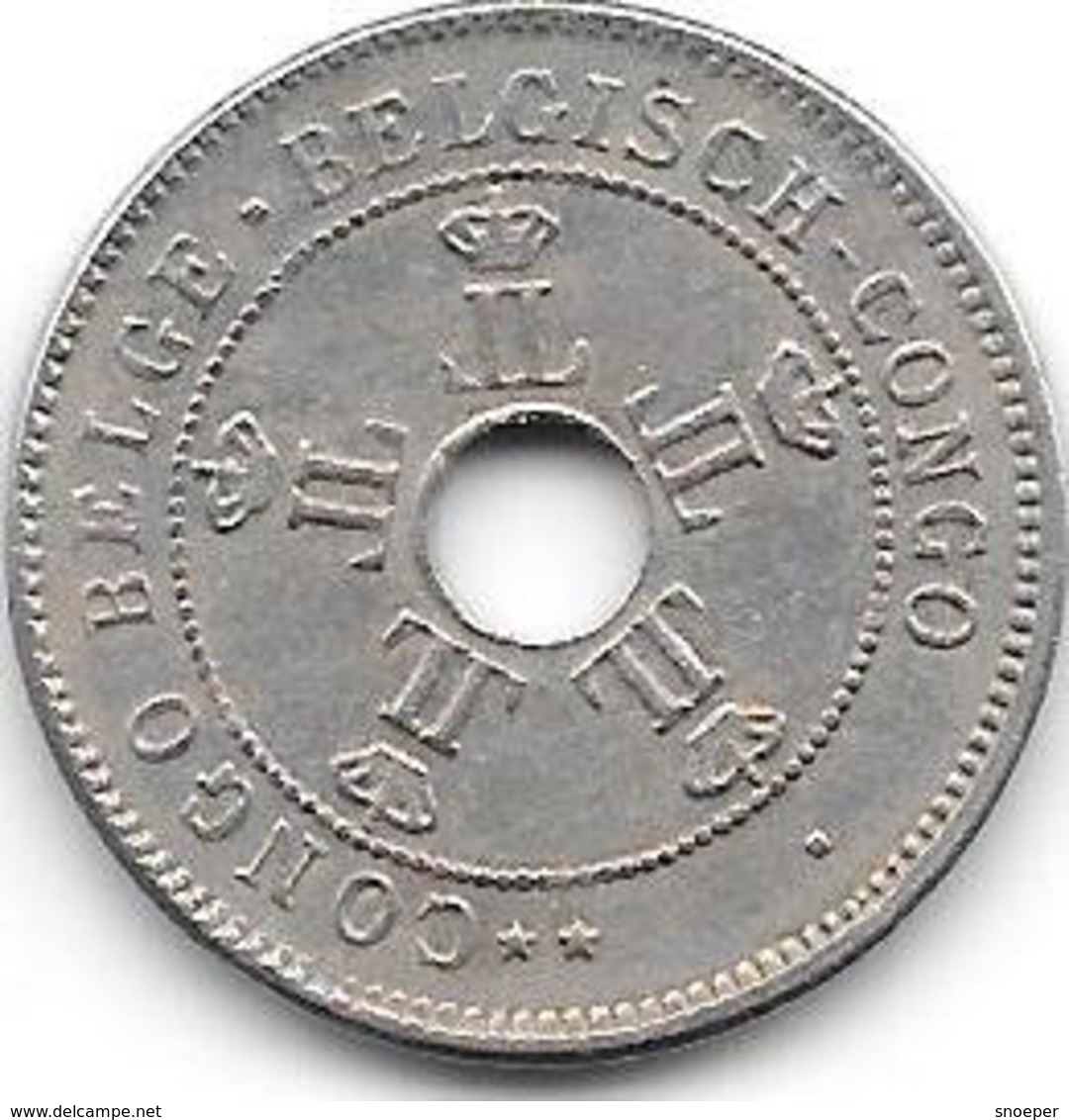 *belgian Congo 10 Centimes 1909  XF !!! - 1885-1909: Leopold II