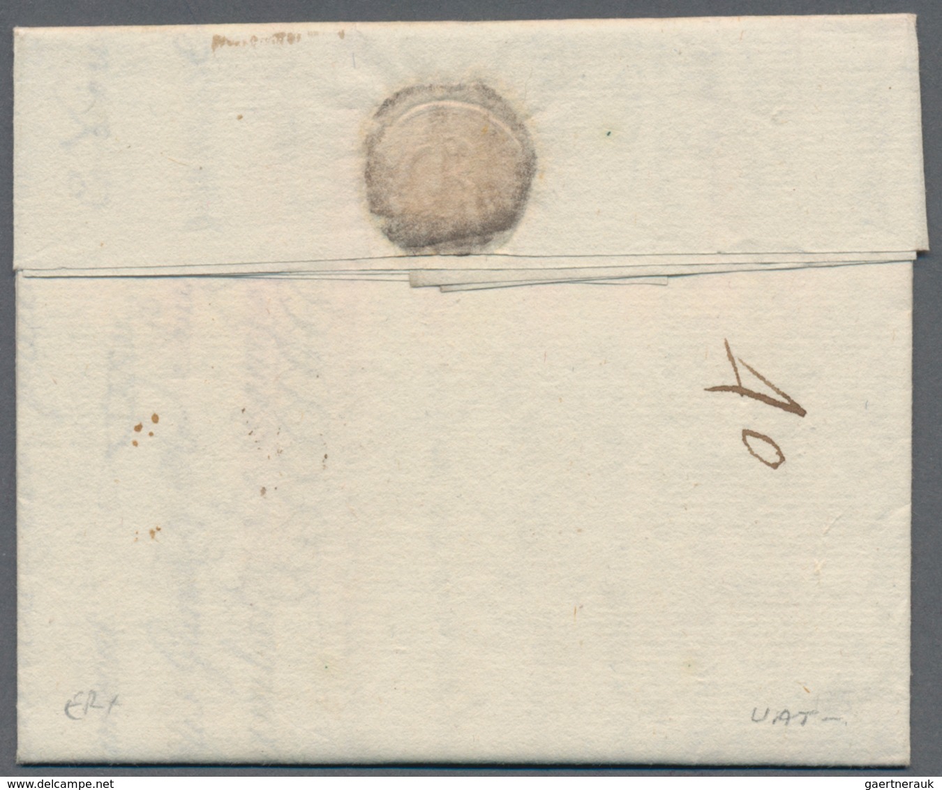 Monaco - Vorphilatelie: 1784 - Manuscript "DE MONACO" (French Post Office Before 1792) On Extremely - ...-1885 Voorlopers