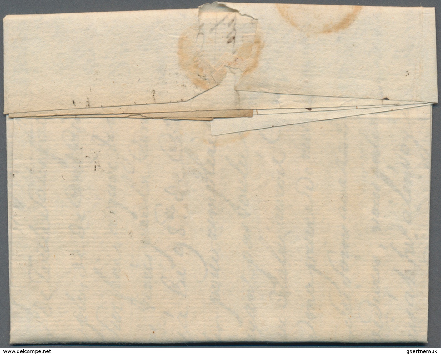 Monaco - Vorphilatelie: 1791, Incoming Mail (complete Folded Letter) From Nantes/France With One-lin - ...-1885 Vorphilatelie