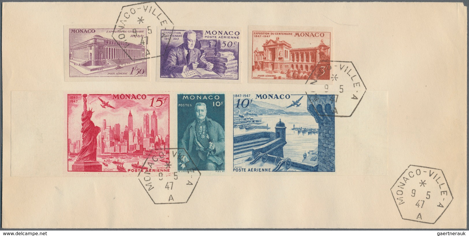 Monaco: 1946/1947, Death Anniversary of President Roosevelt/New York Stamp Exhibition, two complete