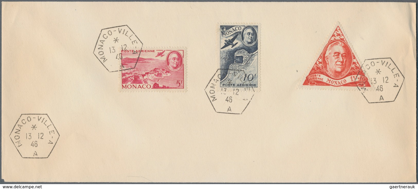 Monaco: 1946/1947, Death Anniversary of President Roosevelt/New York Stamp Exhibition, two complete