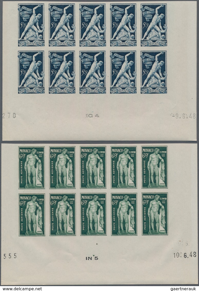 Monaco: 1948, 180th Birthday Of Francois-Joseph Bosio (sculptures) Complete Airmail Set Of Four In I - Ungebraucht