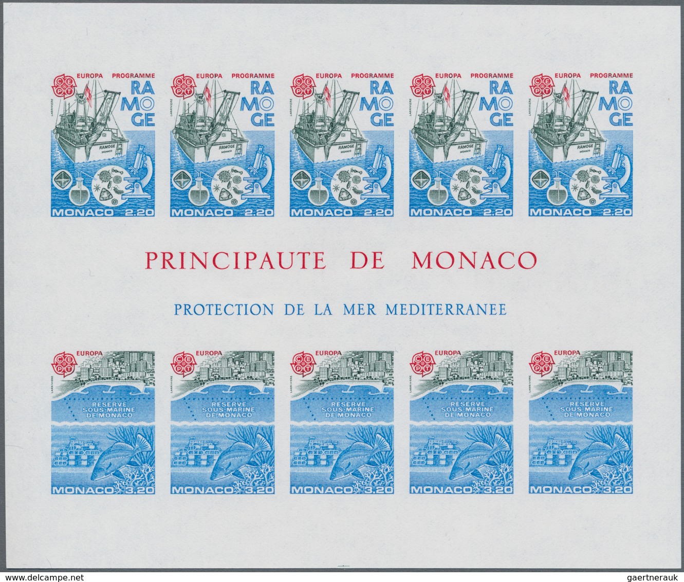 Monaco: 1986, Europa-CEPT ‚Nature Convention And Environment Protection‘ IMPERFORATE Miniature Sheet - Unused Stamps