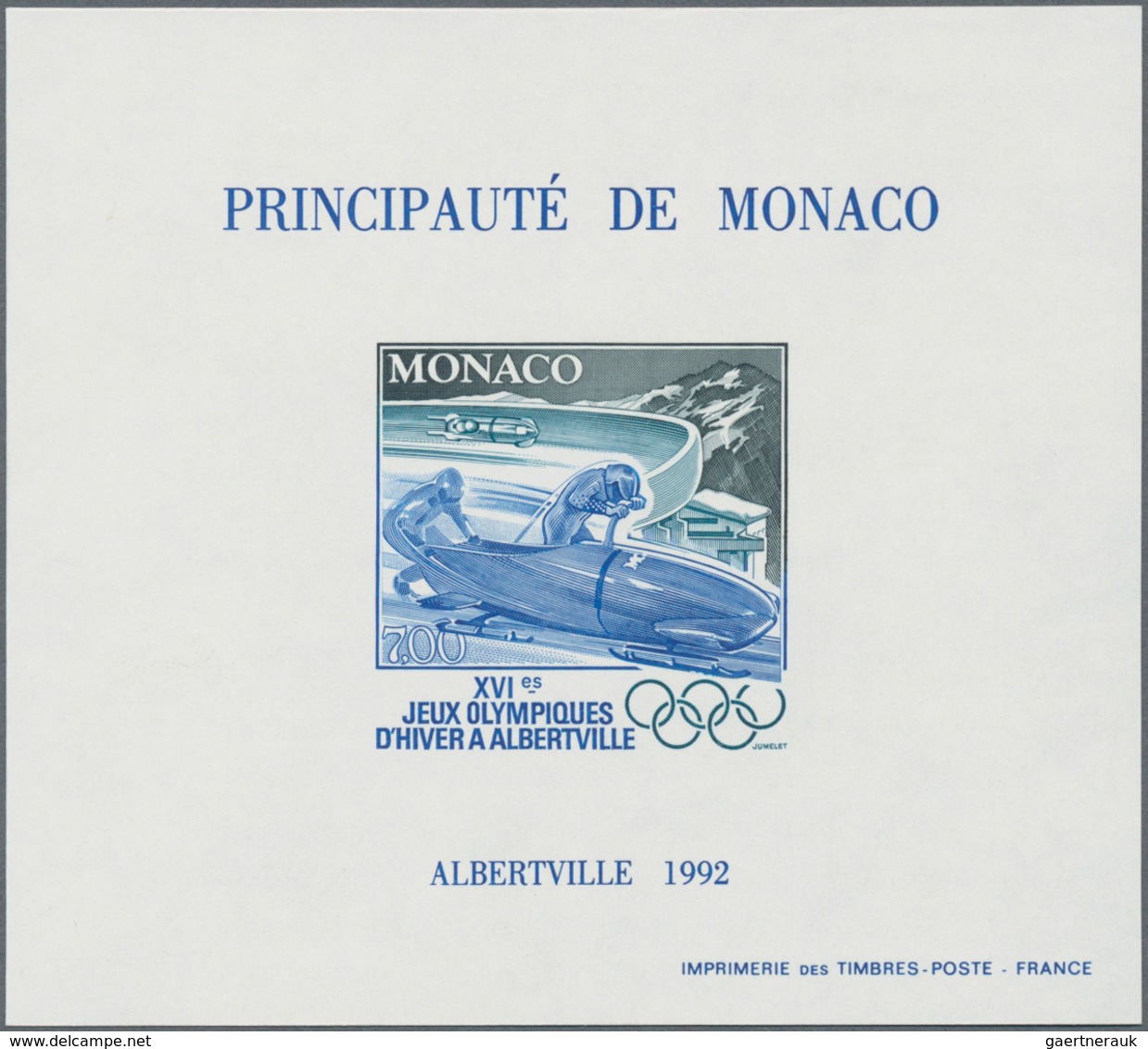 Monaco: 1992, Summer And Winter Olympics Barcelona And Albertville Perforated And IMPERFORATE Specia - Ungebraucht