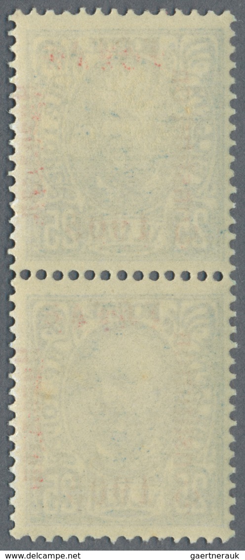 Montenegro: 1905, 1 H - 5 K 'constitution', 9 different values in vertical pairs, ovp type III (YCTA