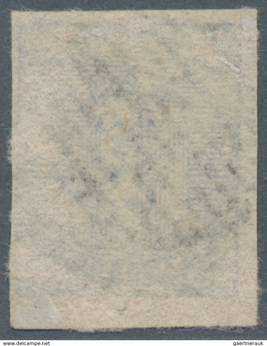 Norwegen: 1855 4s. Blue Showing Variety "DOUBLE FOOT", Used And Cancelled By Circle Of 11 Bars, Comp - Sonstige & Ohne Zuordnung