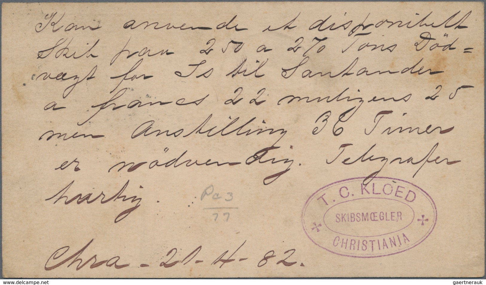Norwegen - Ganzsachen: 1882, 5 Öre Grey Postal Stationery Card With 1 Öre Additional Franking From C - Ganzsachen