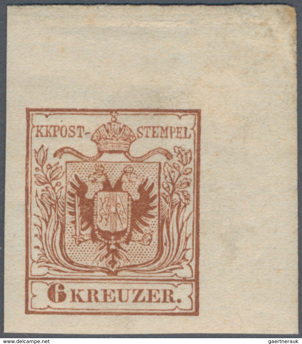 Österreich: 1866, Freimarke Von 1850 6 Kr Rötlichbraun. Sehr Gut Gerandeter Neudruck, Ungebraucht, F - Used Stamps