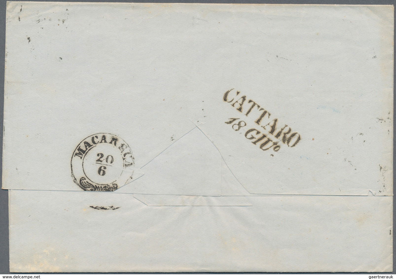 Österreich: 1850/1854, 9 Kr Blau, Allseits Breitrandig, Sauber Gestempelt Mit Schiffspost-Rahmenstem - Used Stamps