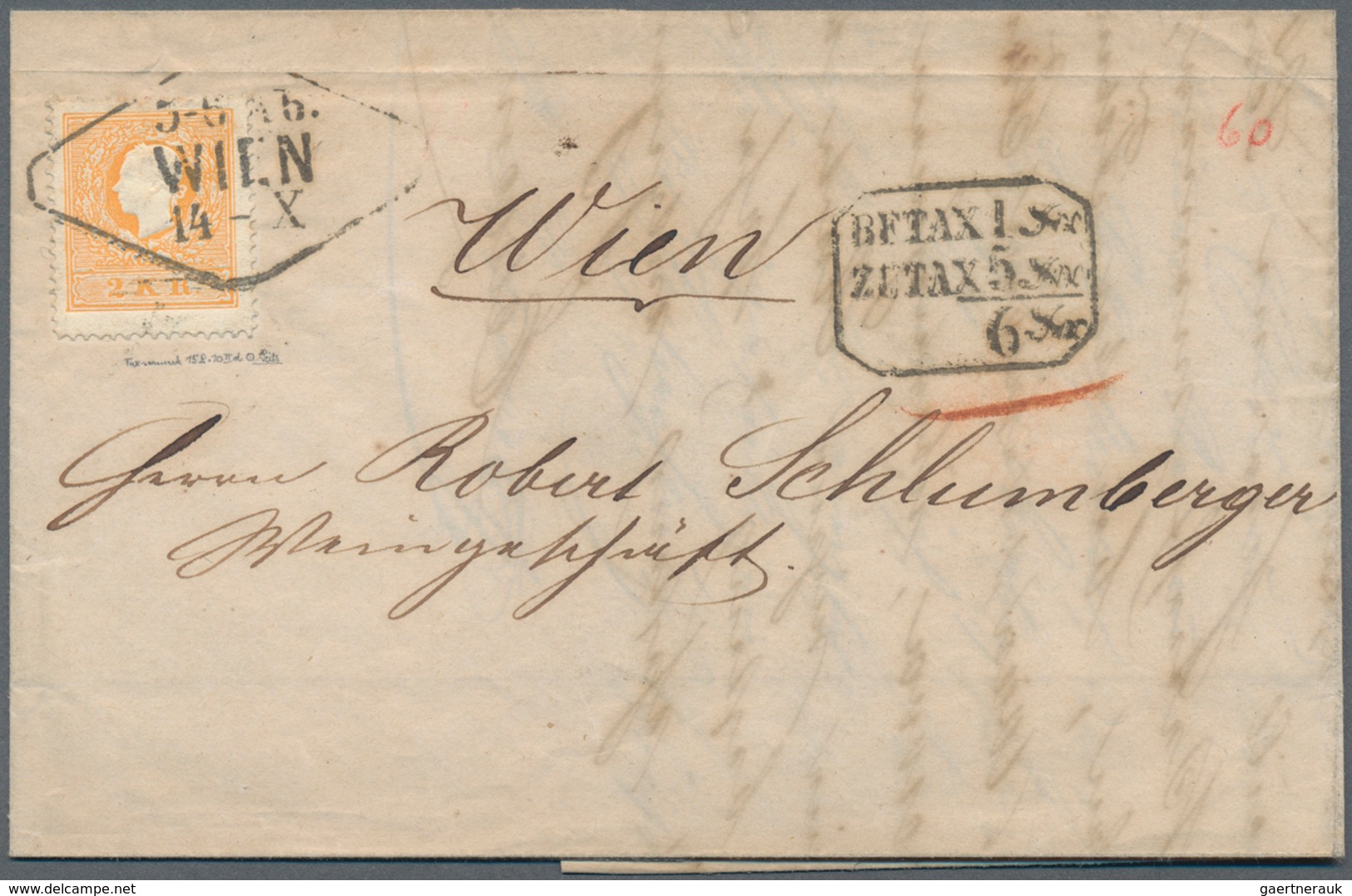 Österreich: 1861, Brief Aus Semlin 10 Okt., Frankiert Mit Außergewöhnlich Farbtiefer Und Gut Gezähnt - Gebraucht