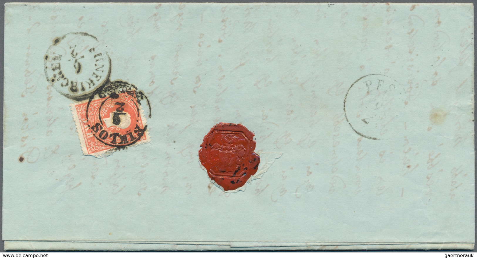 Österreich: 1859, Recommandierter Brief Von SIKLOS (Stempel Mit Zierstücken) Adressiert Nach Nagy Kö - Oblitérés