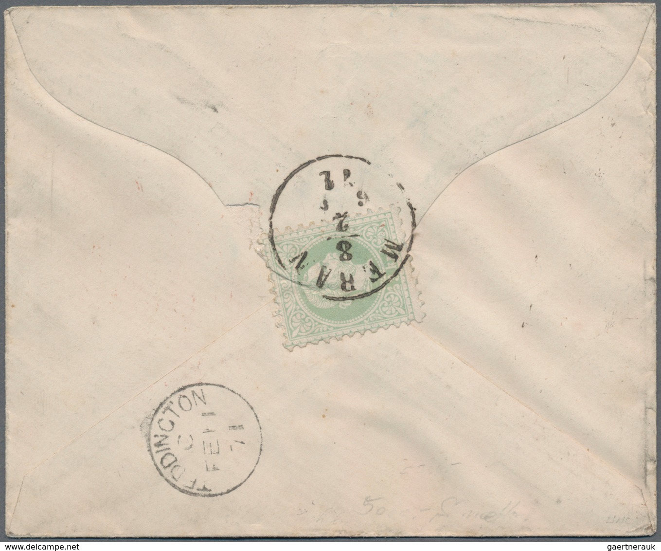 Österreich: 1871, 3 Kr. Grün Und Zwei Werte 10 Kr. Blau Vs. Und Rs. Auf R-Brief Von "MERAN 8.2.71" N - Used Stamps