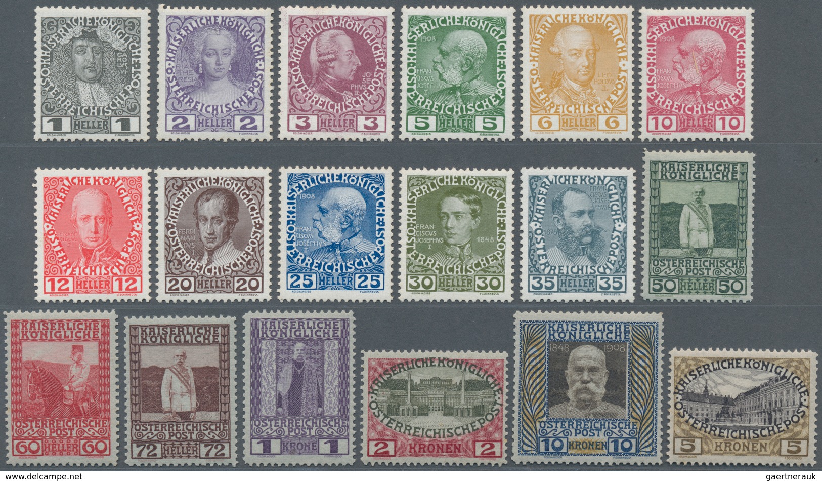 Österreich: 1908: Regierungsjubiläum, Kompletter Satz In Einwandfreier Postfrischer Erhaltung, (A.N. - Used Stamps