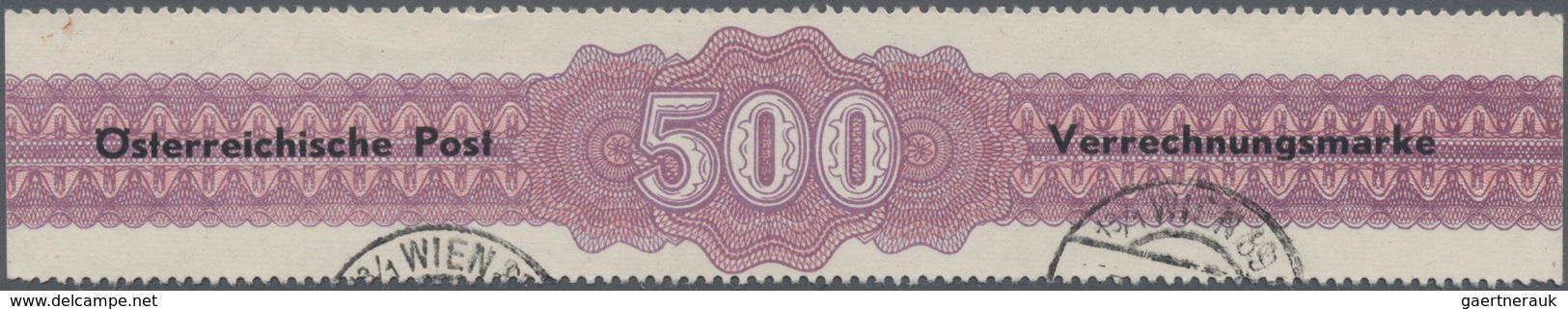 Österreich - Verrechnungsmarken: 1948, 100 Sch., 200 Sch. In Beiden Zähnungen Und 500 Sch., Komplett - Revenue Stamps