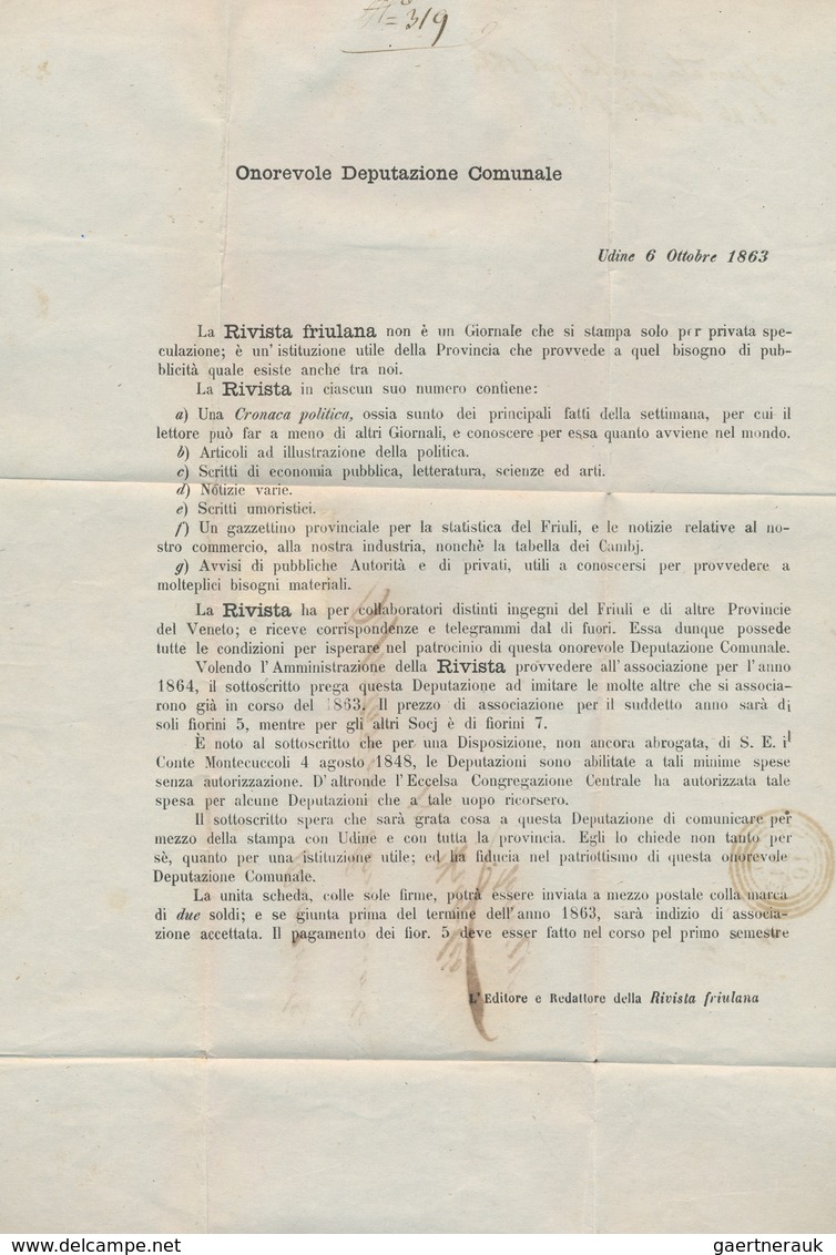 Österreich - Lombardei Und Venetien: 1863, 2 So. Gelb, Type II, Leuchtend Farbfrisches Exemplar In G - Lombardije-Venetië