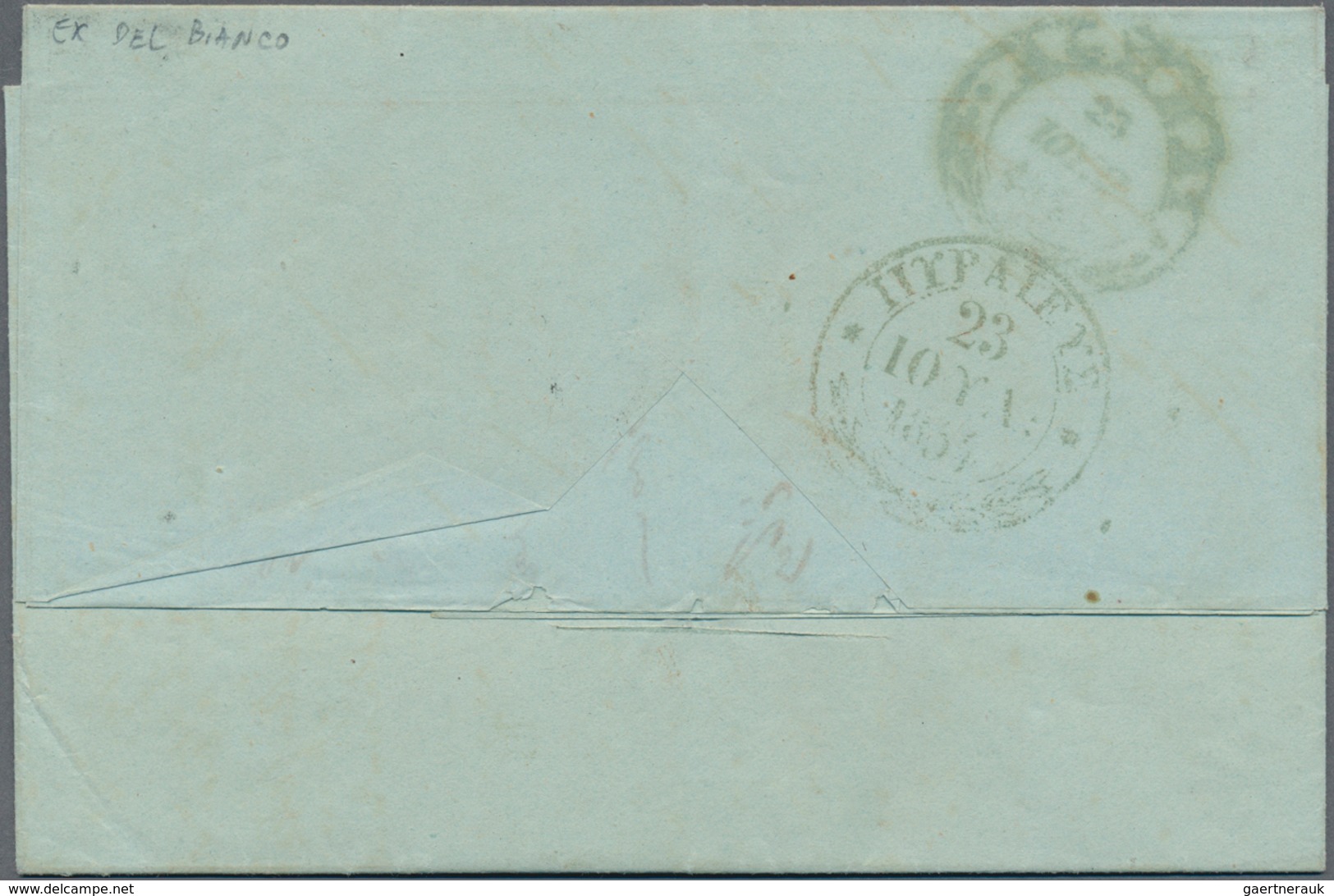 Österreichische Post In Der Levante: 1854 (20 July): Folded Entire Letter To Athens, Greece Bearing - Oostenrijkse Levant