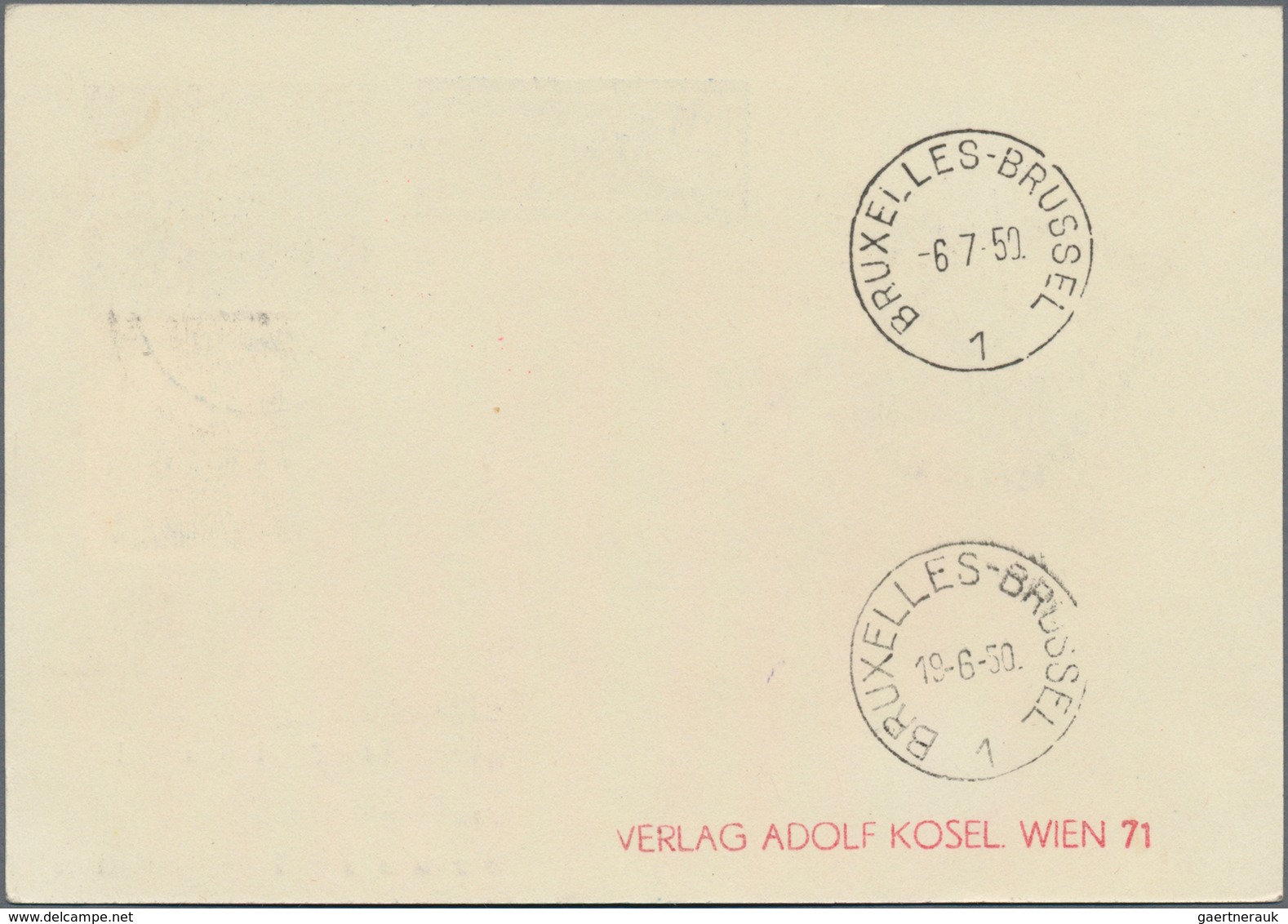 Österreich - Flugpost: 1950 (16.6.), UPU Privatpostkarte 1 S. Mit Zudruck 'Mit Flugpost / 1. Oesterr - Other & Unclassified