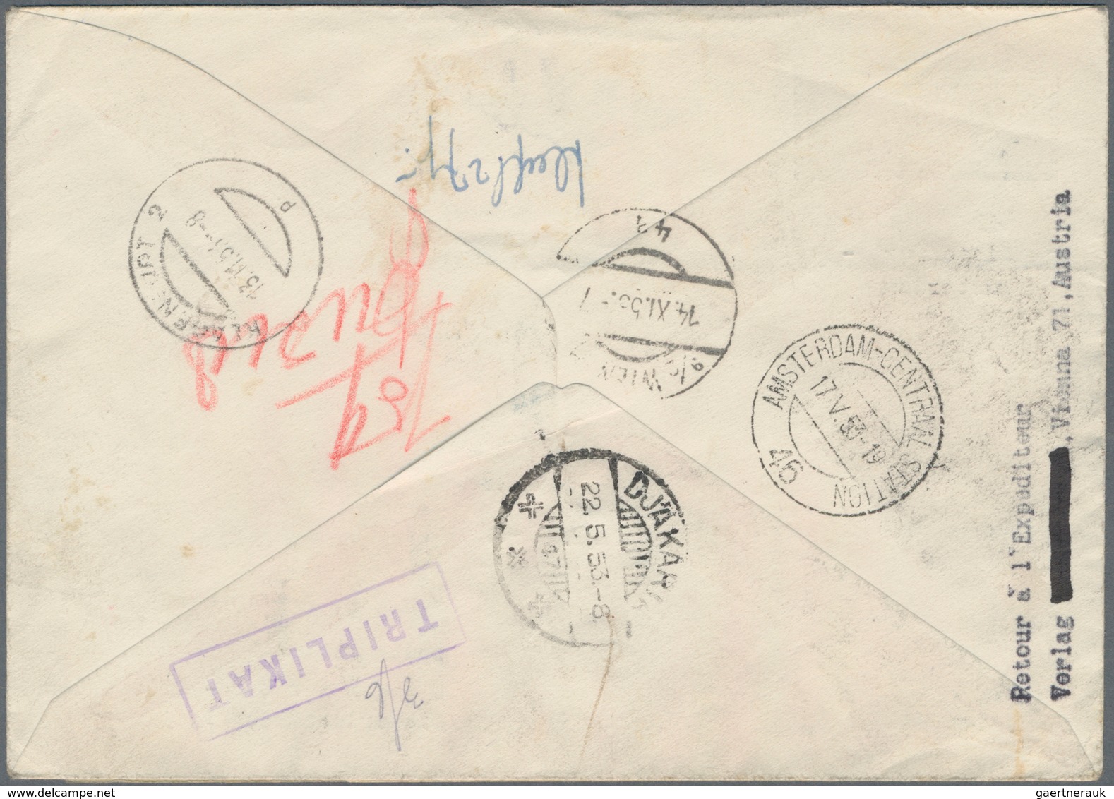 Österreich - Flugpost: 1953 (17.5.), Privat-GS-Umschlag Mit Zwei Wertstempeln Landschaft 15 Gr. + Tr - Sonstige & Ohne Zuordnung