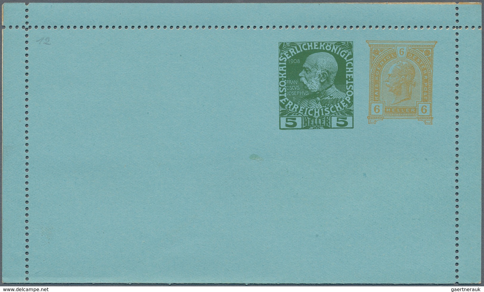 Österreich - Privatganzsachen: 1908 (ca.), Zwei Amtliche Kartenbriefe Mit Wertstempel Franz Joseph 6 - Other & Unclassified