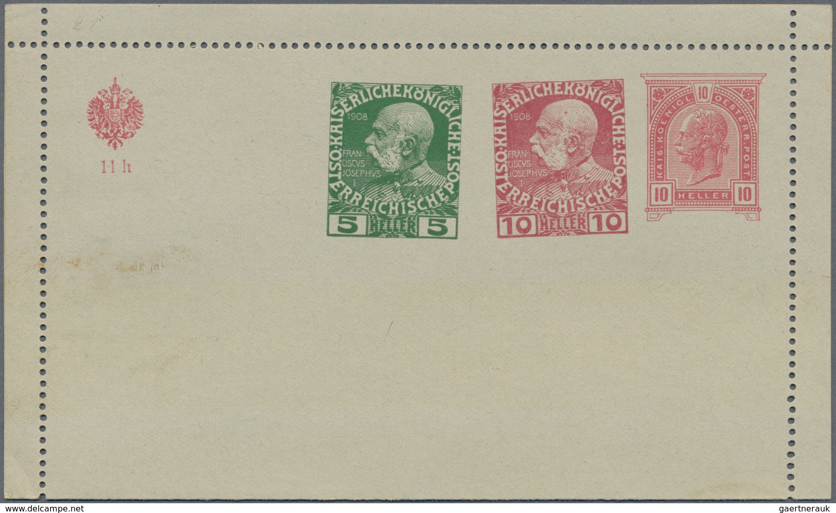 Österreich - Privatganzsachen: 1908 (ca.), Zwei Amtliche Kartenbriefe Mit Wertstempel Franz Joseph 1 - Sonstige & Ohne Zuordnung