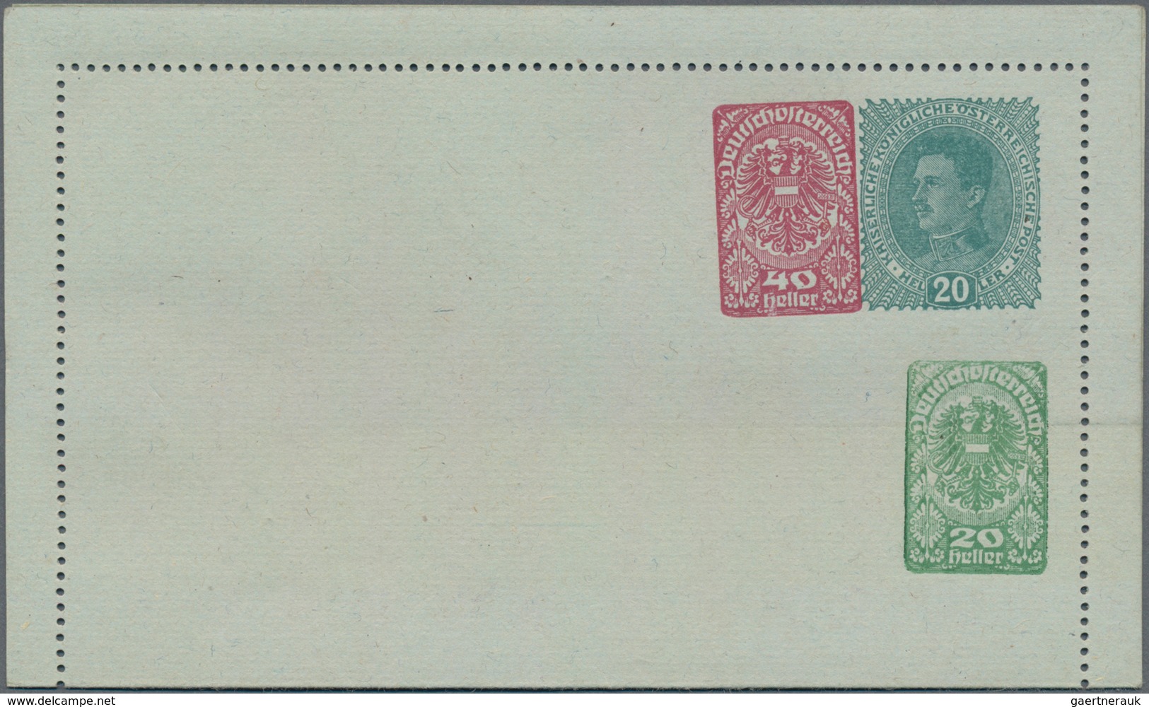 Österreich - Privatganzsachen: 1920 (ca.), Zwei Verschiedene Amtliche Kartenbriefe Kaiser Karl 20 H. - Sonstige & Ohne Zuordnung
