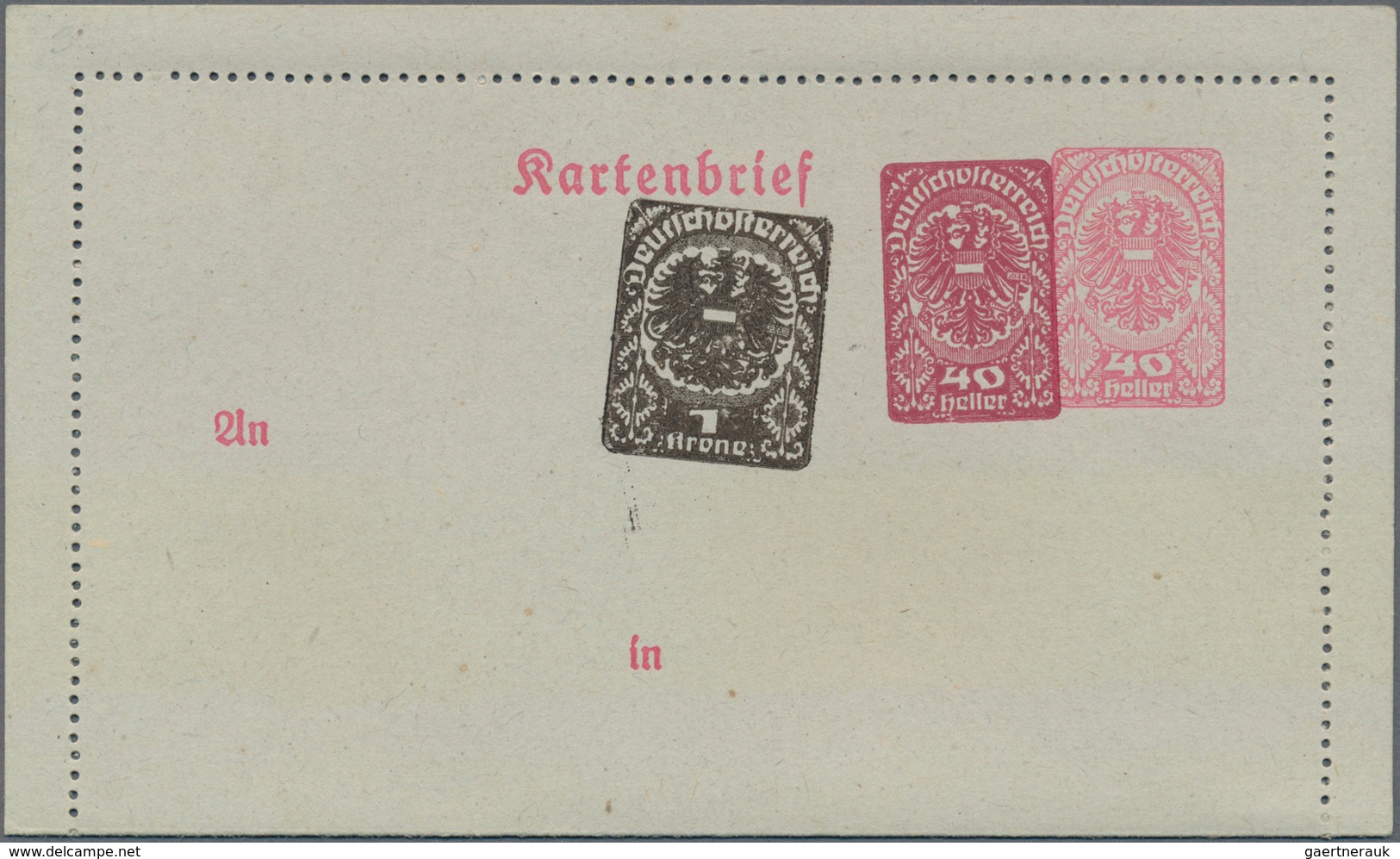 Österreich - Privatganzsachen: 1920 (ca.), Drei Amtliche Kartenbriefe Wappenadler In Unterschiedl. K - Other & Unclassified