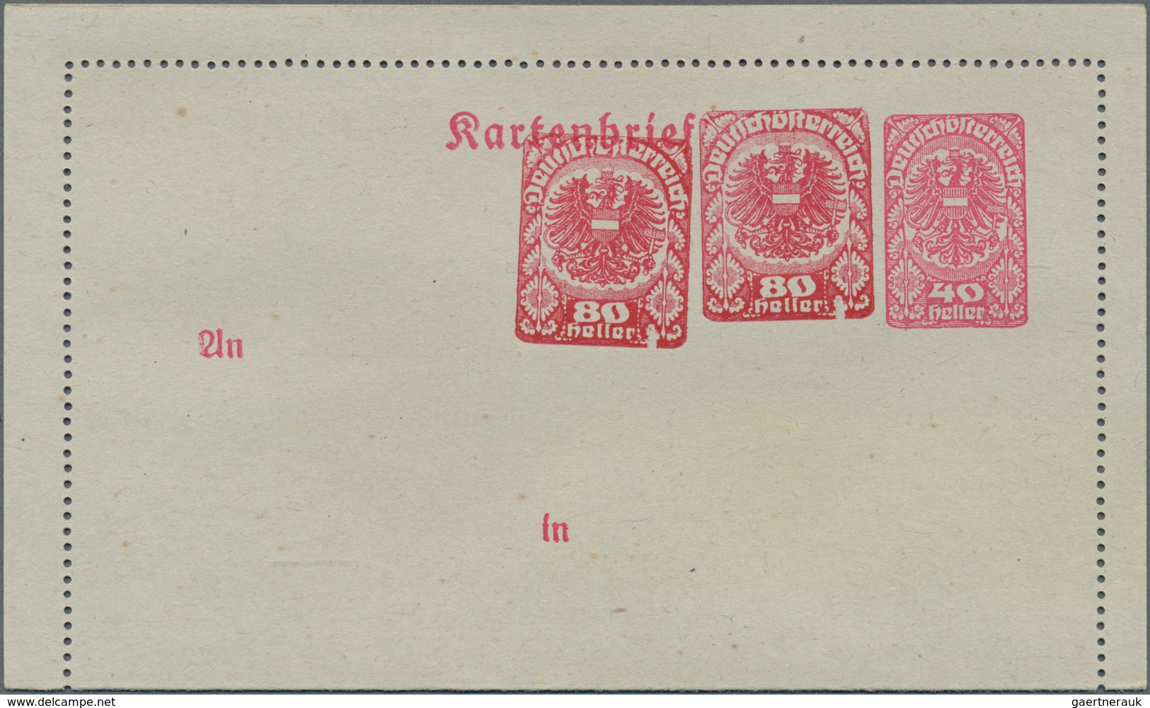 Österreich - Privatganzsachen: 1920 (ca.), Drei Amtliche Kartenbriefe Wappenadler In Unterschiedl. K - Sonstige & Ohne Zuordnung