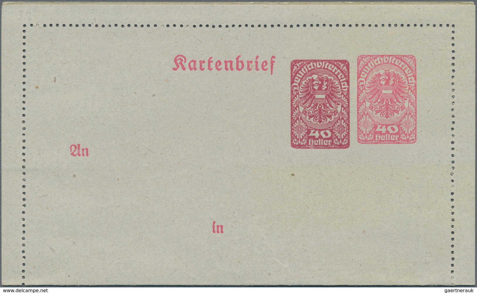 Österreich - Privatganzsachen: 1920 (ca.), Drei Amtliche Kartenbriefe Davon Zwei Mit Wertstempel Wap - Other & Unclassified
