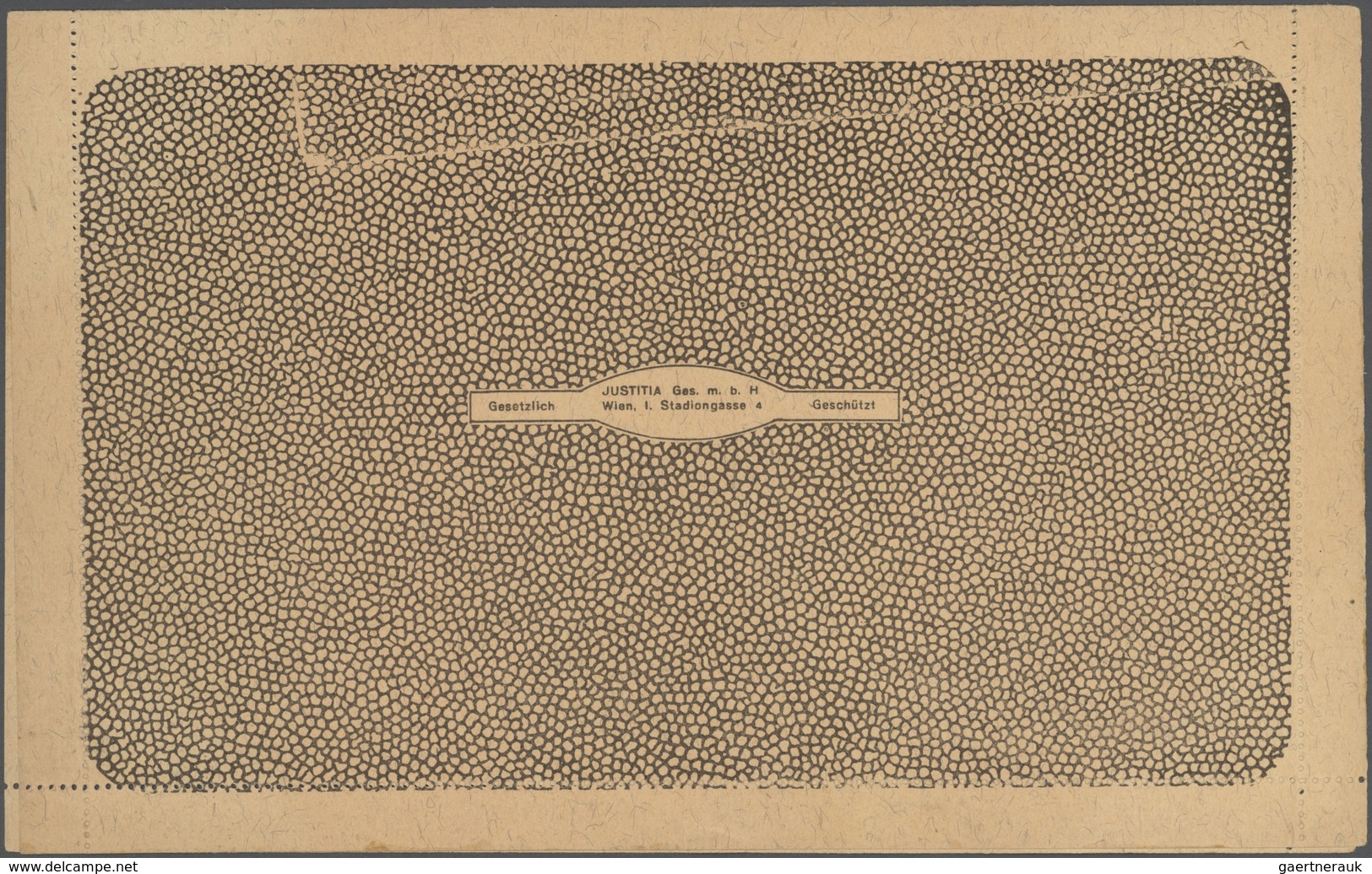 Österreich - Privatganzsachen: 1925/1930. Faltbrief (Justitia, Wien) Mit Kopfstehendem Vordruck (lin - Other & Unclassified