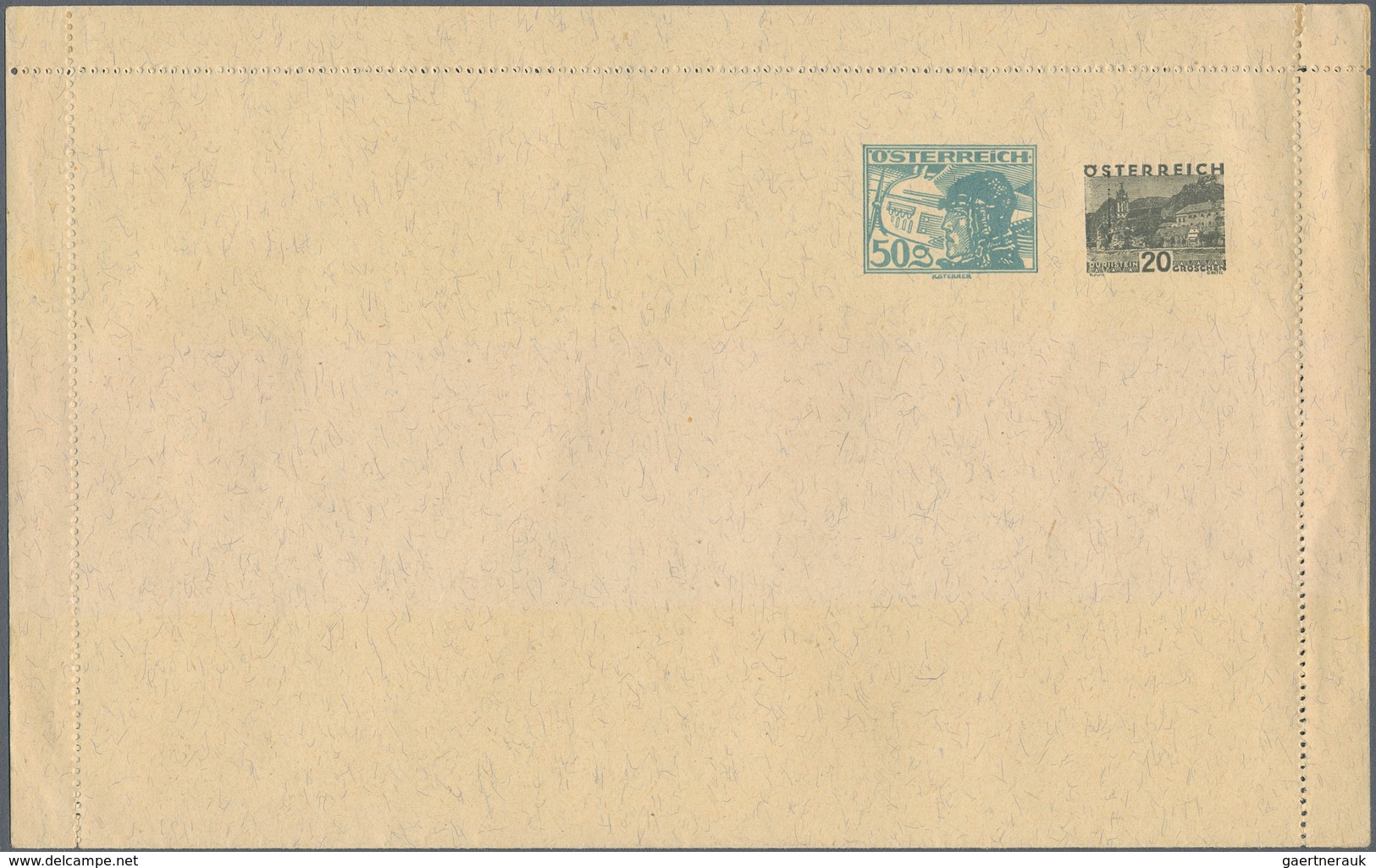 Österreich - Privatganzsachen: 1932 (ca.), Zwei Verschied. Kartenbriefe (ca. 210 X 130 Mm) Mit Werts - Sonstige & Ohne Zuordnung