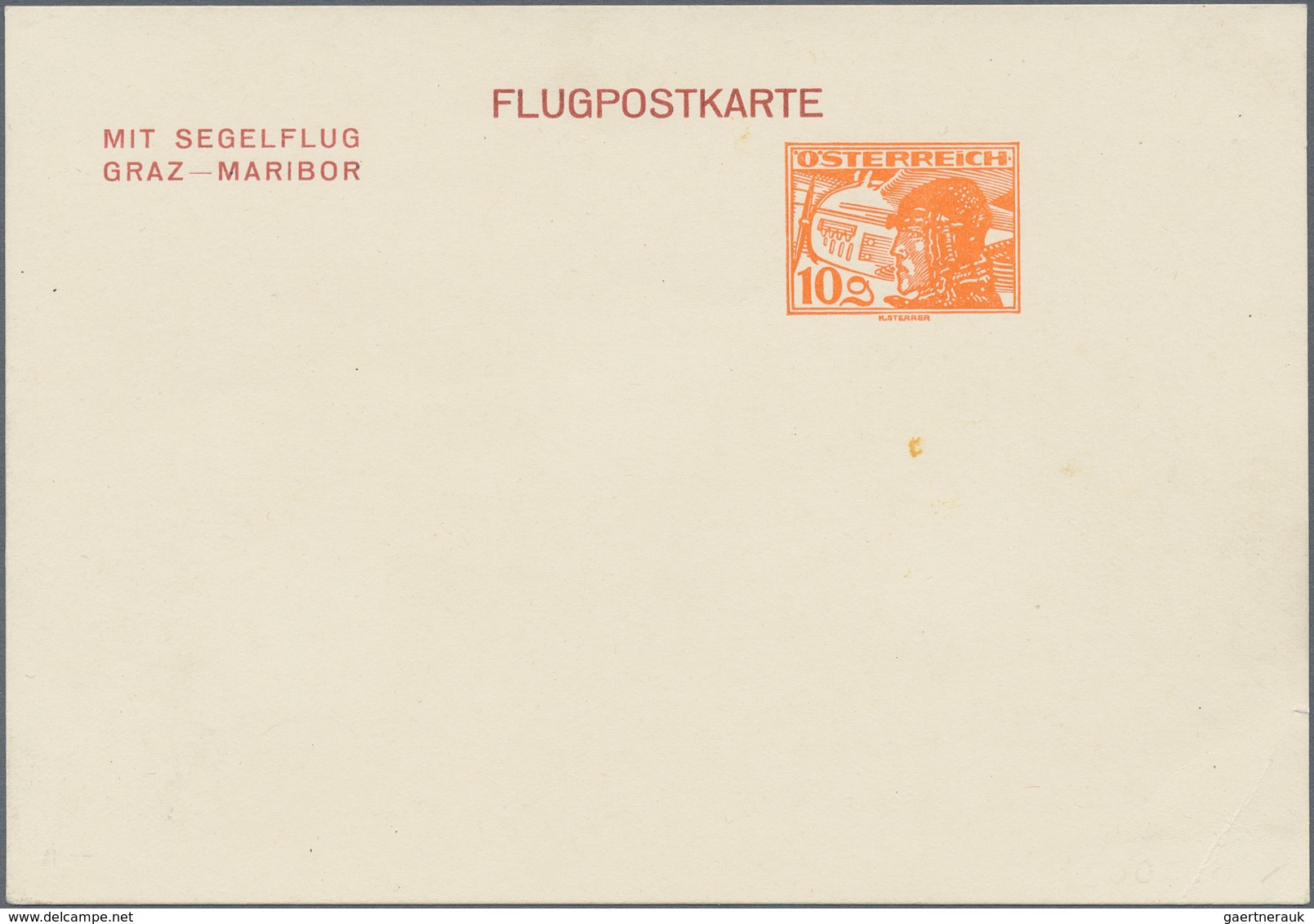 Österreich - Privatganzsachen: 1935 (ca.), Flugpostkarte Mit Wertstempel 10 Gr. Pilotenkopf Für Den - Other & Unclassified