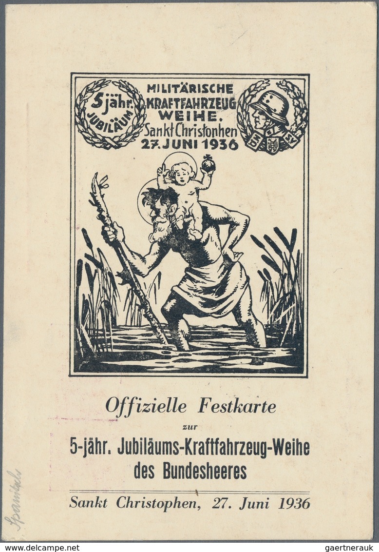 Österreich - Privatganzsachen: 1936 (29.6.), Offizielle Festkarte Mit Zwei Wertstempeln 15 Gr. Pilot - Sonstige & Ohne Zuordnung