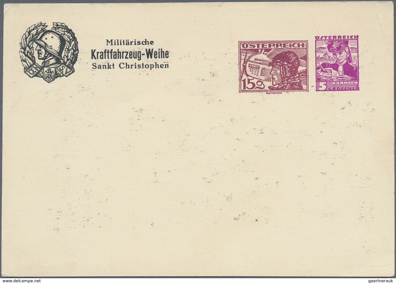 Österreich - Privatganzsachen: 1936, Offizielle Festkarte Mit Zwei Wertstempeln 15 Gr. Pilotenkopf + - Sonstige & Ohne Zuordnung
