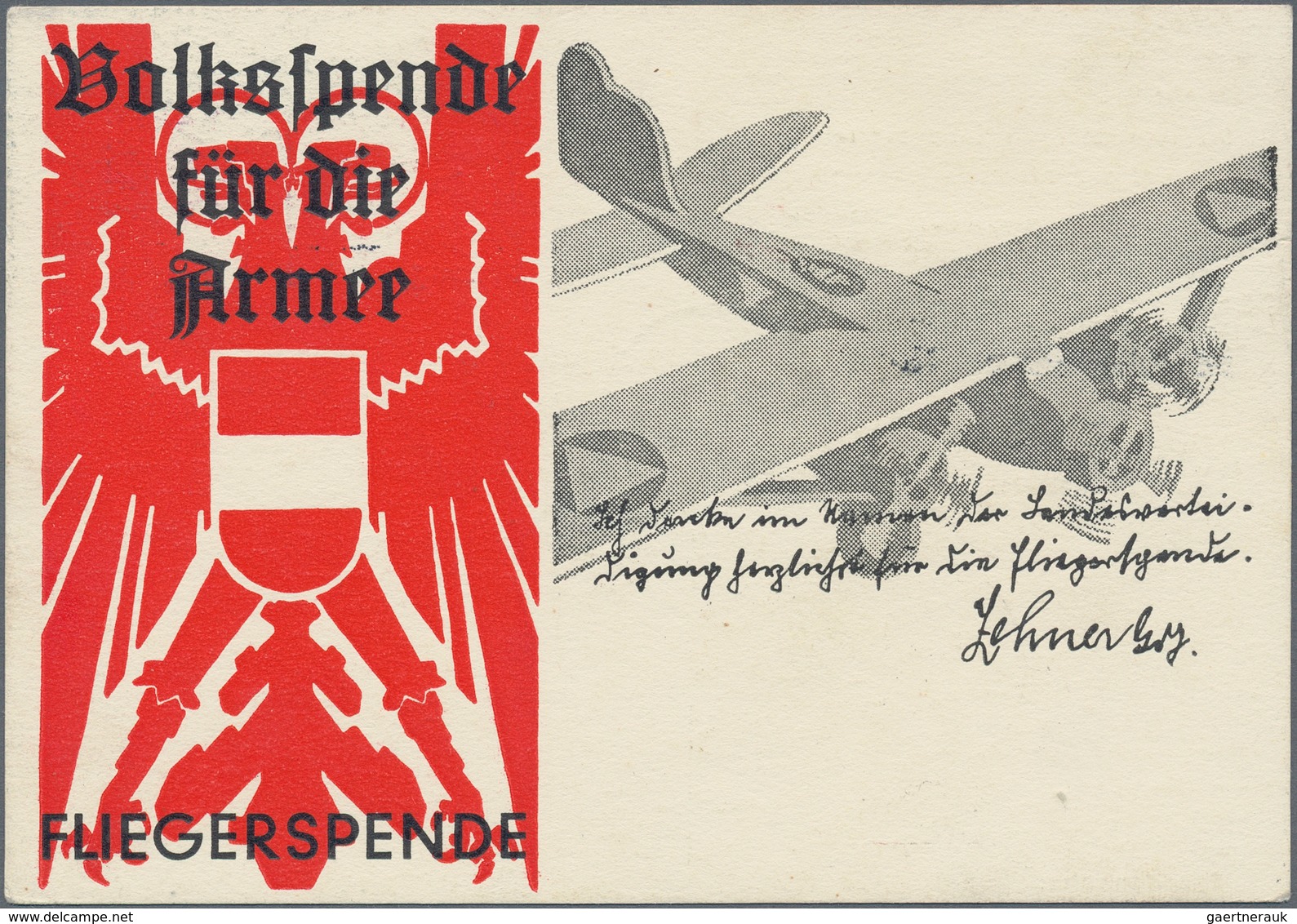 Österreich - Privatganzsachen: 1937 (31.5.), Fliegerspendenkarte Mit Zwei Wertstempeln 15 Gr. Pilote - Sonstige & Ohne Zuordnung