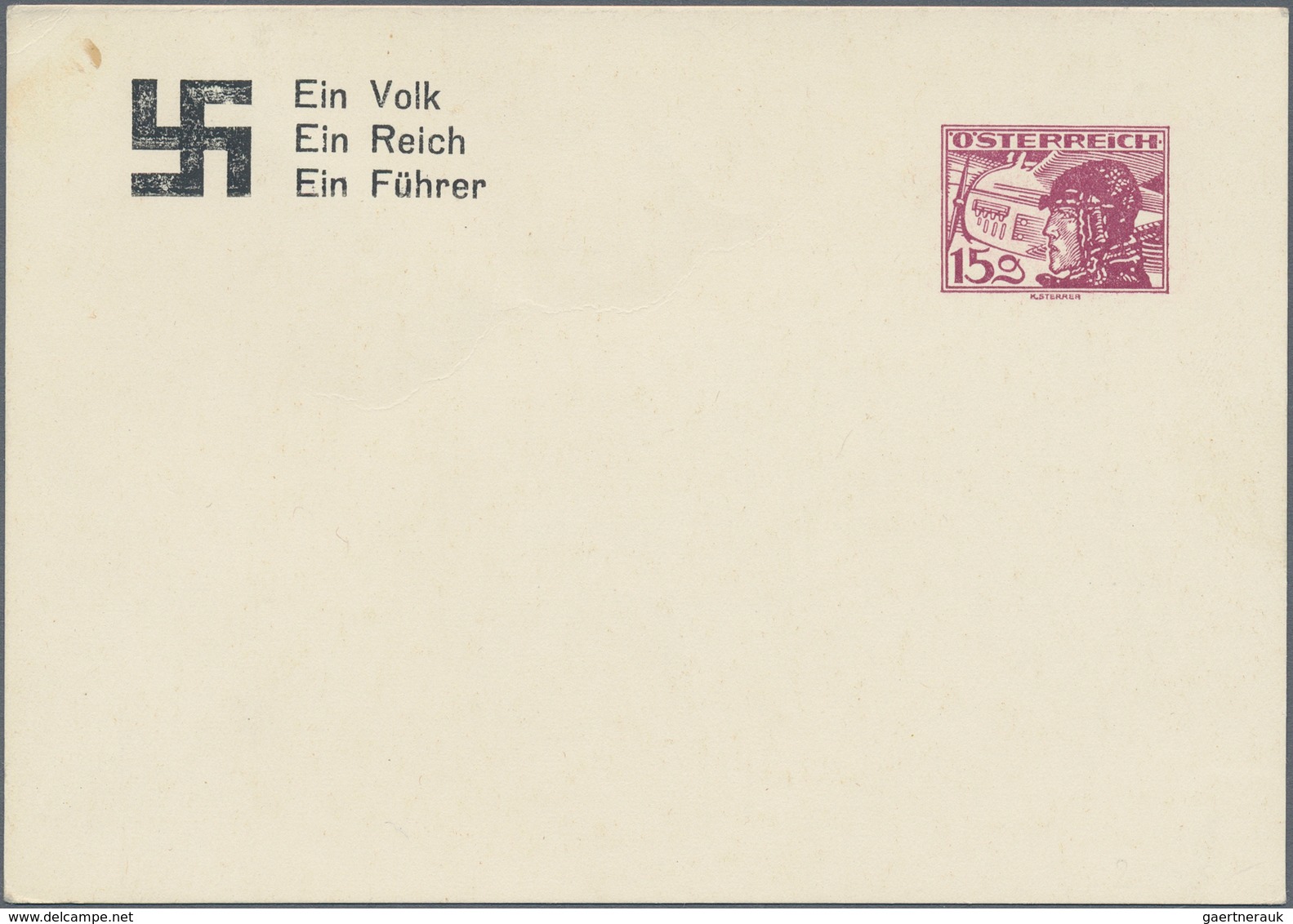 Österreich - Privatganzsachen: 1938 (ca.), Postkarte Mit Wertstempel 15 Gr. Pilotenkopf Mit Zudruck - Sonstige & Ohne Zuordnung