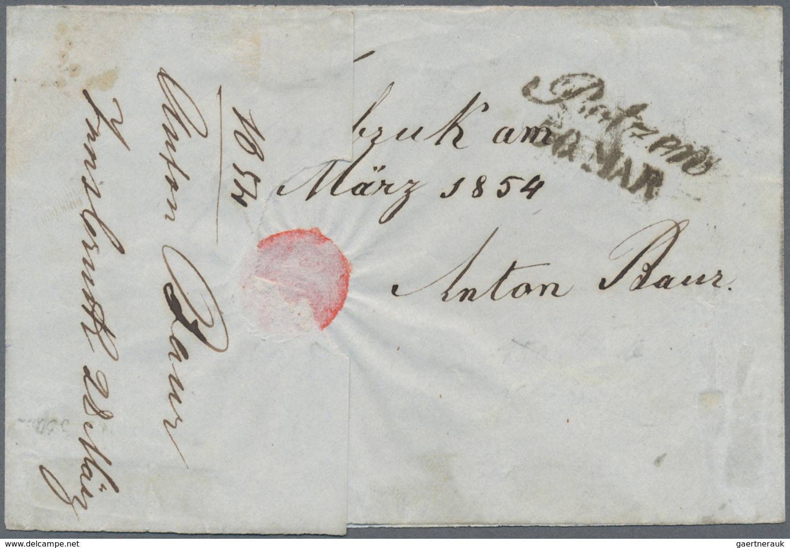 Österreich - Stempel: 1854, INNSBRUCK, Sog. "Bienenkorbstempel" Auf Faltbrief Mit 6 Kreuzer Maschine - Franking Machines (EMA)