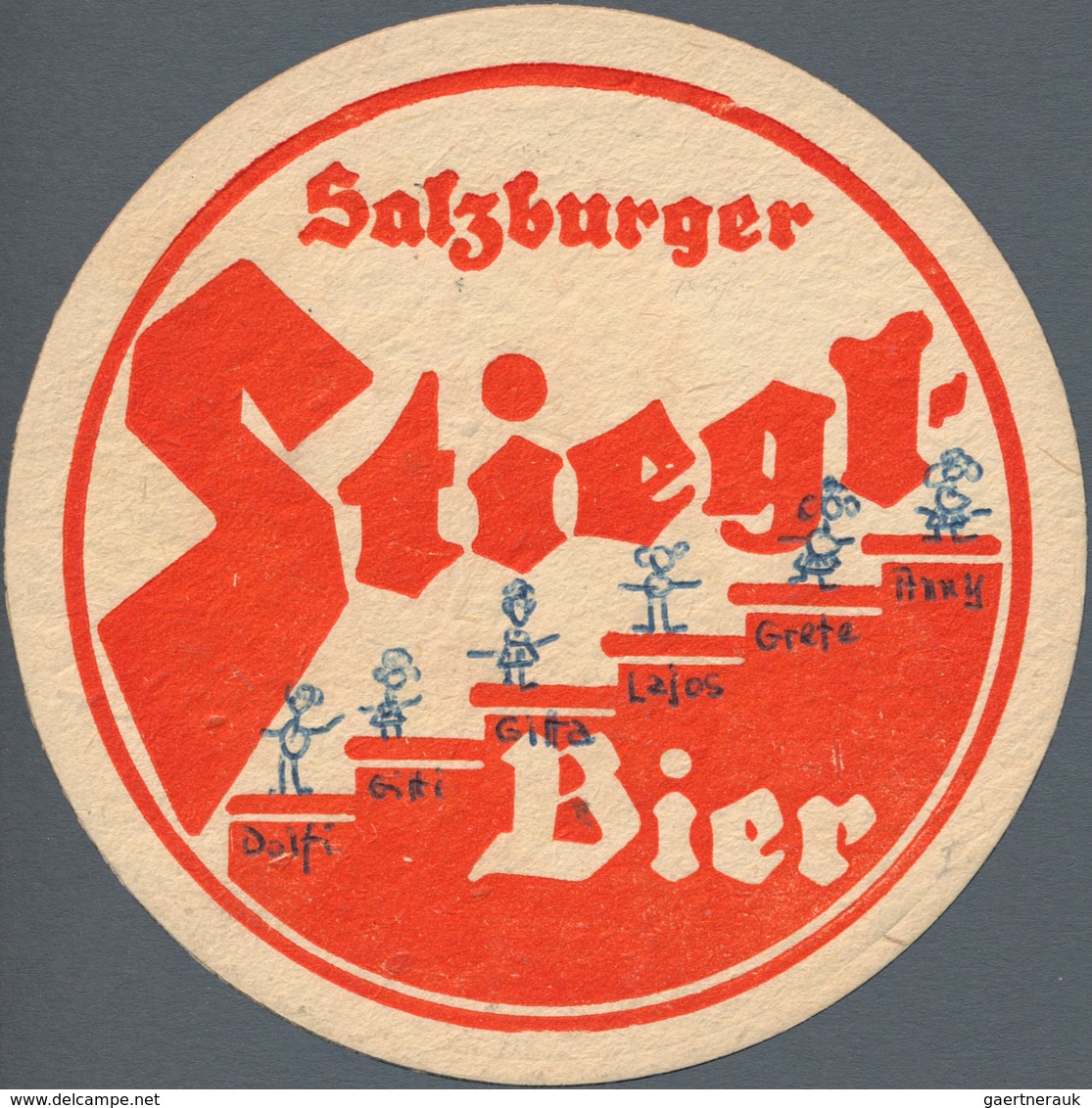 Österreich - Besonderheiten: 1950, 1,45 S Auf "BIERDECKEL"-Karte "Salzburger Stiegl-Bier" Von Wien N - Altri & Non Classificati